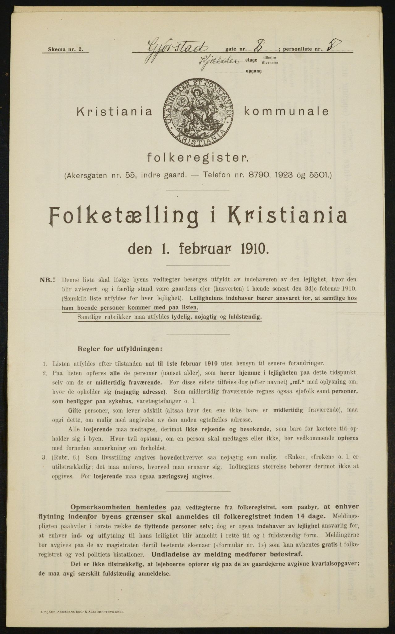 OBA, Municipal Census 1910 for Kristiania, 1910, p. 27890