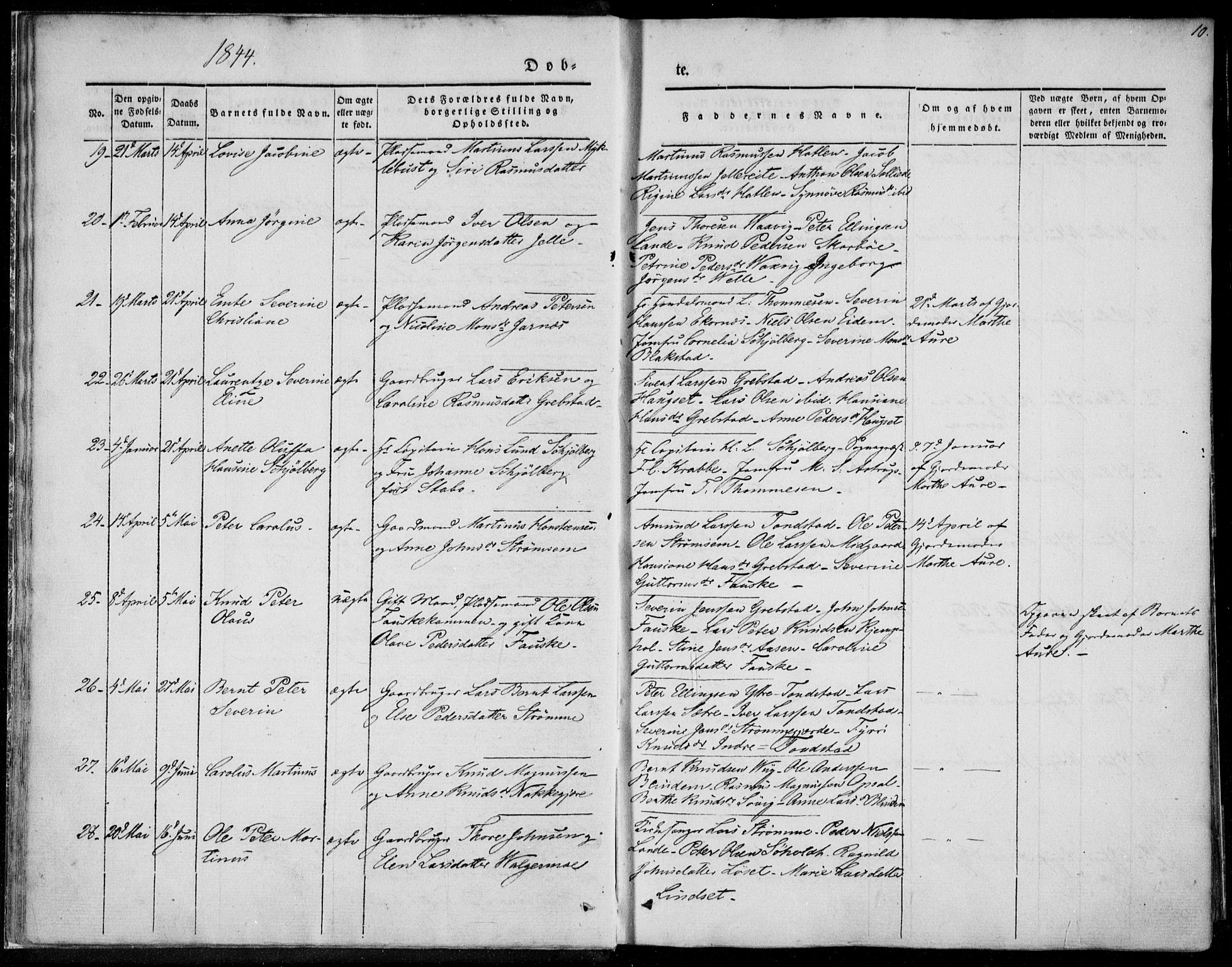 Ministerialprotokoller, klokkerbøker og fødselsregistre - Møre og Romsdal, SAT/A-1454/522/L0312: Parish register (official) no. 522A07, 1843-1851, p. 10