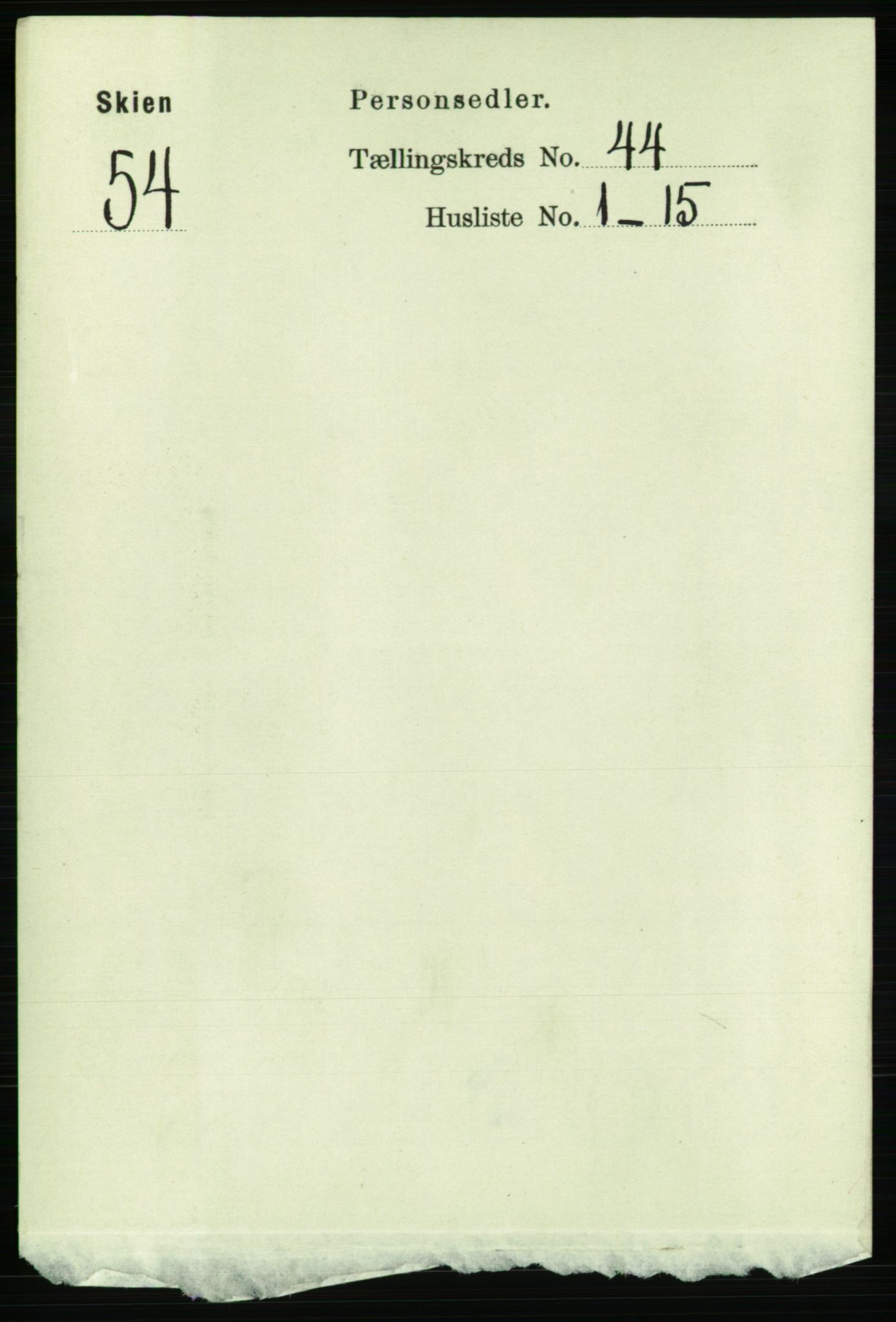 RA, 1891 census for 0806 Skien, 1891, p. 8768