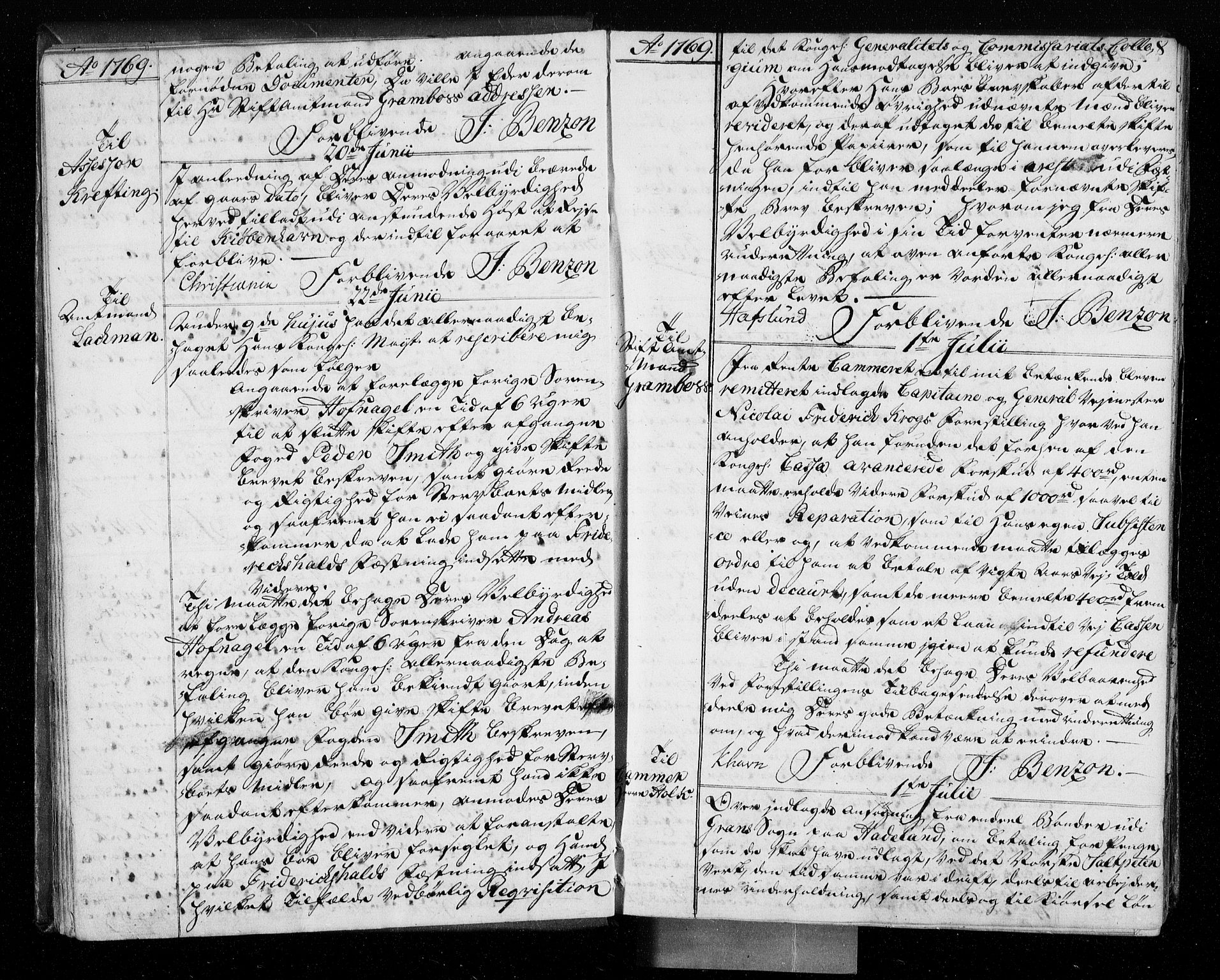 Stattholderembetet 1572-1771, AV/RA-EA-2870/Bf/L0008: Stattholderprotokoll (allmenn kopibok), 1769-1770, p. 7b-8a