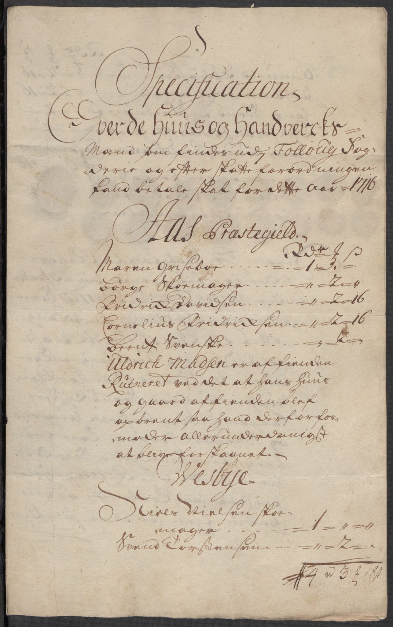 Rentekammeret inntil 1814, Reviderte regnskaper, Fogderegnskap, RA/EA-4092/R10/L0454: Fogderegnskap Aker og Follo, 1716, p. 135