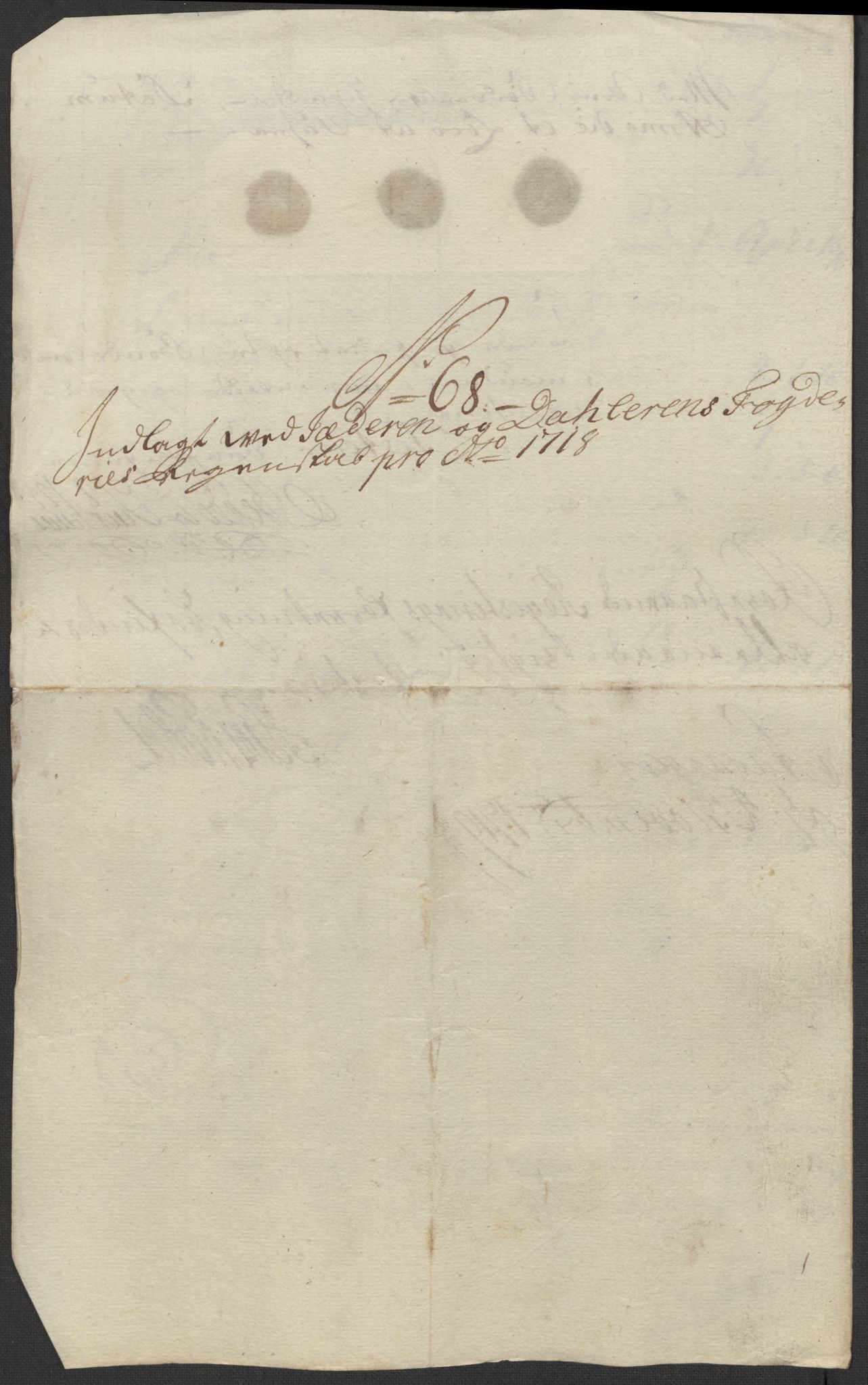 Rentekammeret inntil 1814, Reviderte regnskaper, Fogderegnskap, AV/RA-EA-4092/R46/L2743: Fogderegnskap Jæren og Dalane, 1718, p. 289