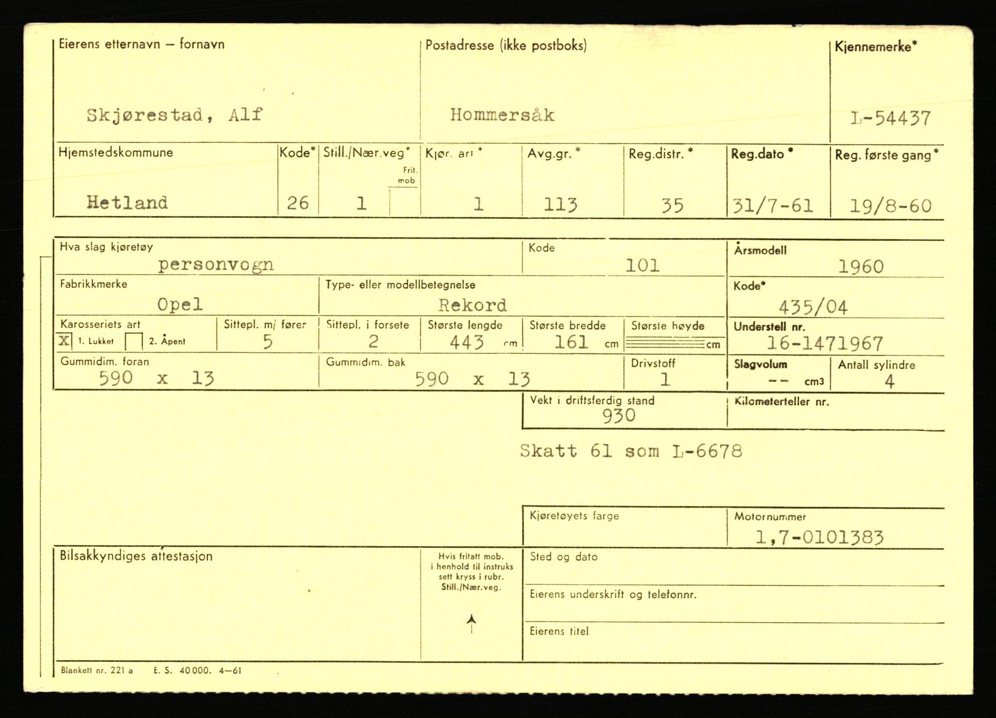 Stavanger trafikkstasjon, AV/SAST-A-101942/0/F/L0054: L-54200 - L-55699, 1930-1971, p. 495