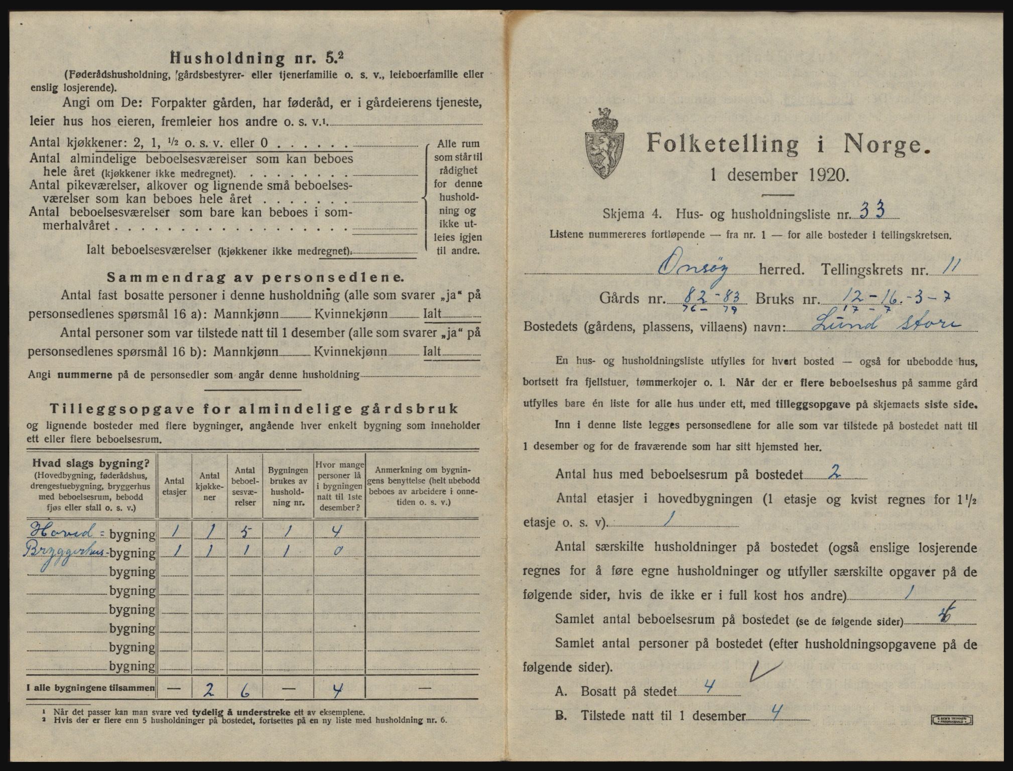 SAO, 1920 census for Onsøy, 1920, p. 2050