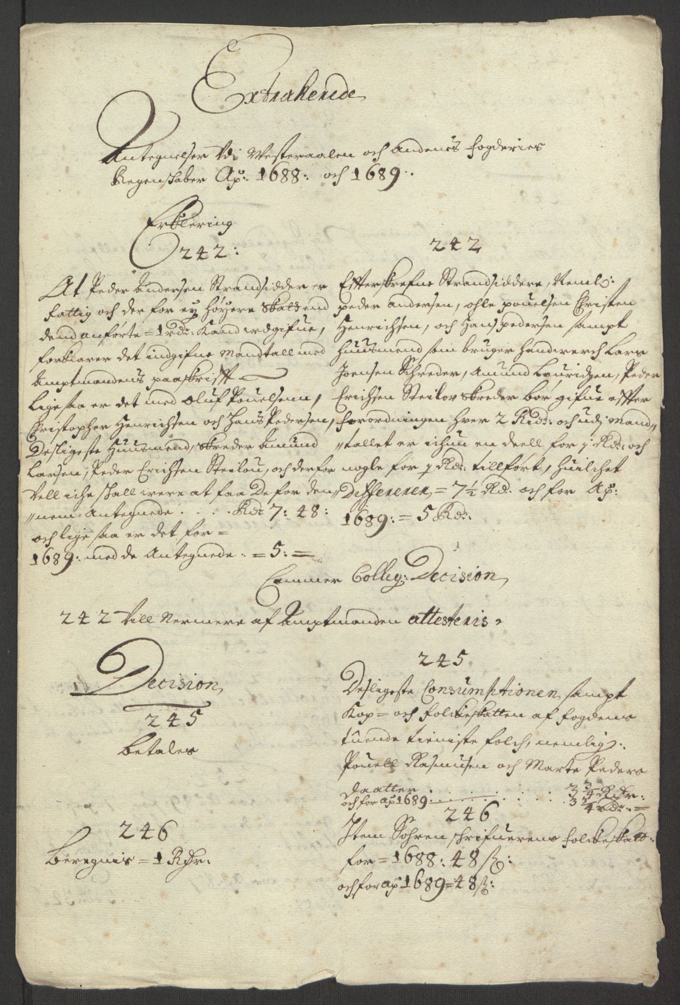 Rentekammeret inntil 1814, Reviderte regnskaper, Fogderegnskap, AV/RA-EA-4092/R67/L4676: Fogderegnskap Vesterålen, Andenes og Lofoten, 1691-1693, p. 374