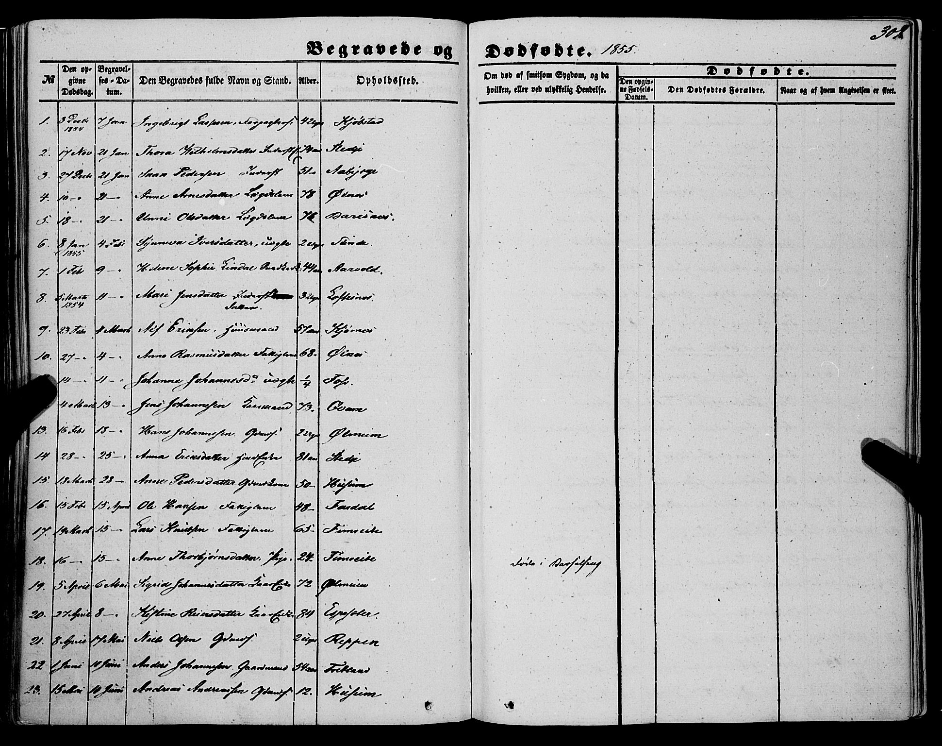 Sogndal sokneprestembete, SAB/A-81301/H/Haa/Haaa/L0012II: Parish register (official) no. A 12II, 1847-1877, p. 301