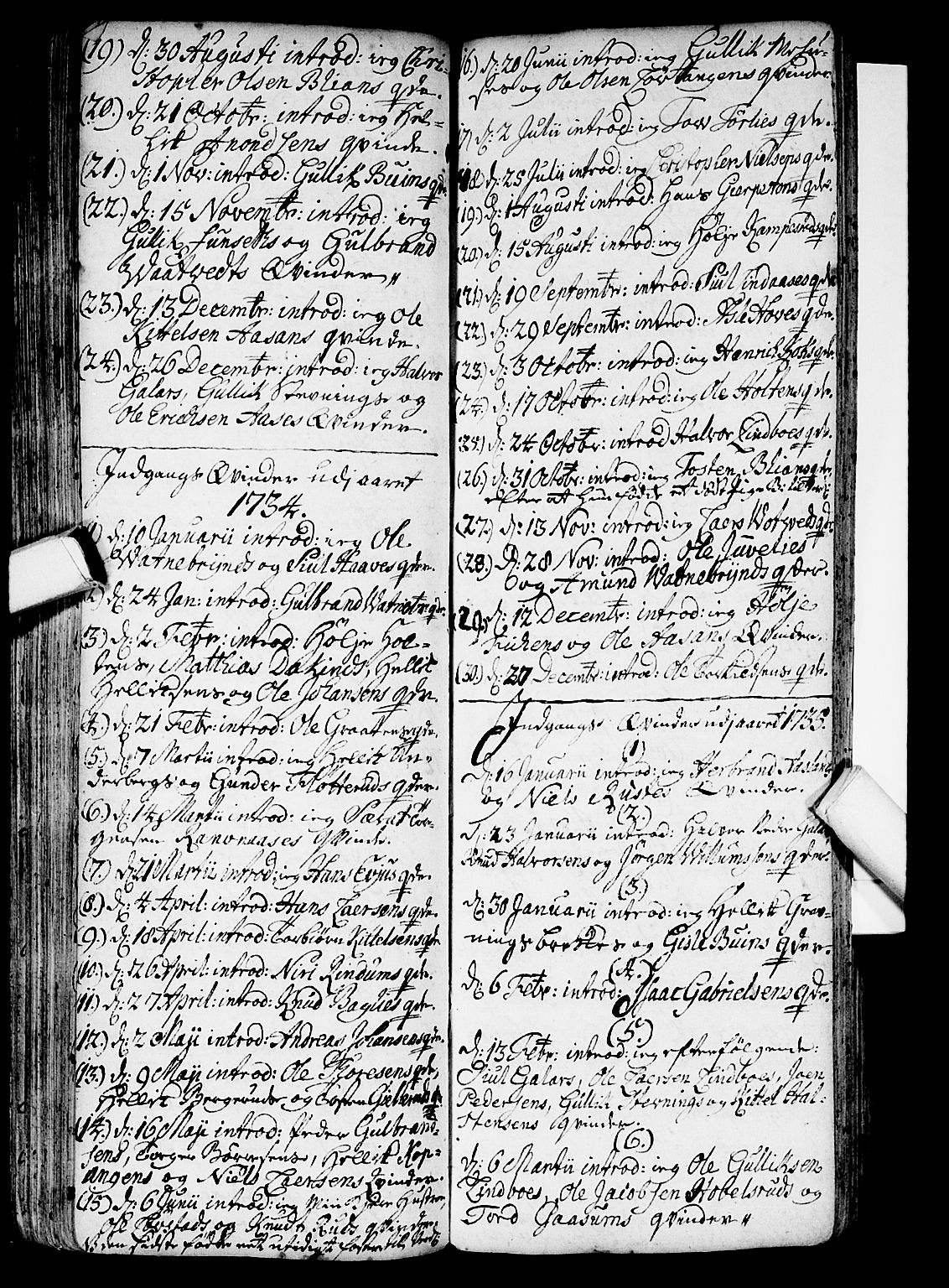 Flesberg kirkebøker, SAKO/A-18/F/Fa/L0002: Parish register (official) no. I 2, 1726-1747