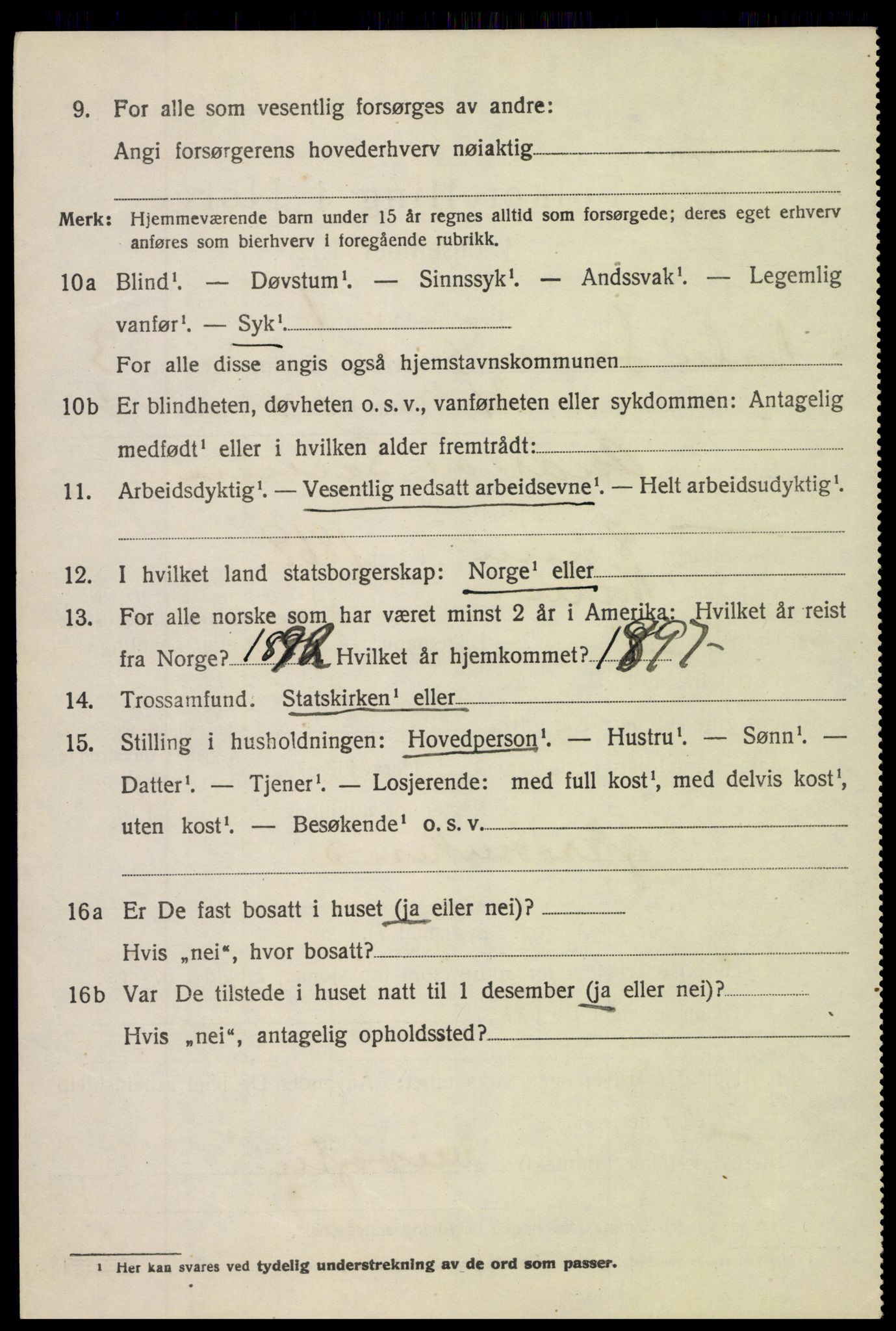 SAH, 1920 census for Nordre Land, 1920, p. 2456