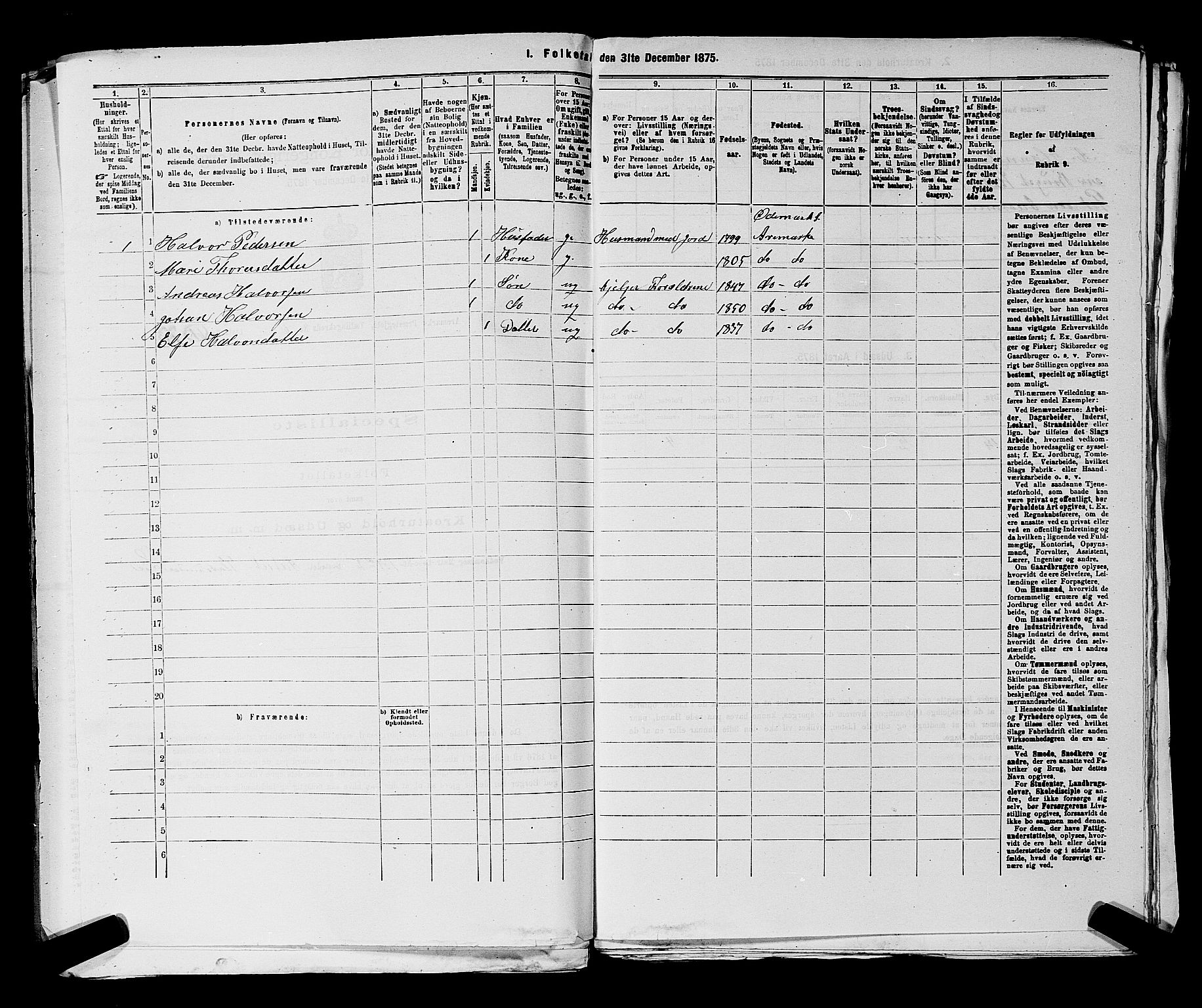 RA, 1875 census for 0118P Aremark, 1875, p. 953