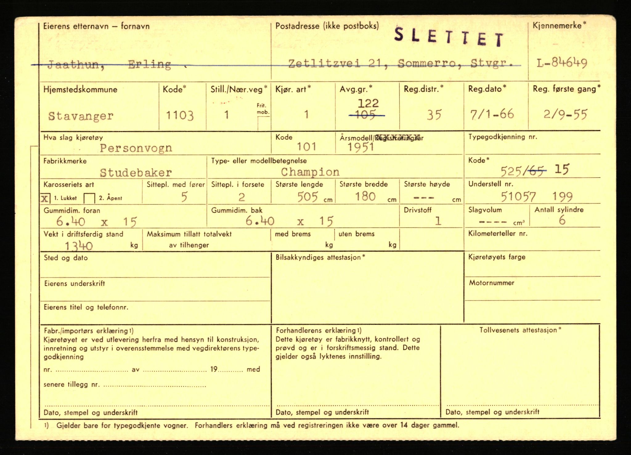 Stavanger trafikkstasjon, AV/SAST-A-101942/0/F/L0073: L-84100 - L-86499, 1930-1971, p. 575