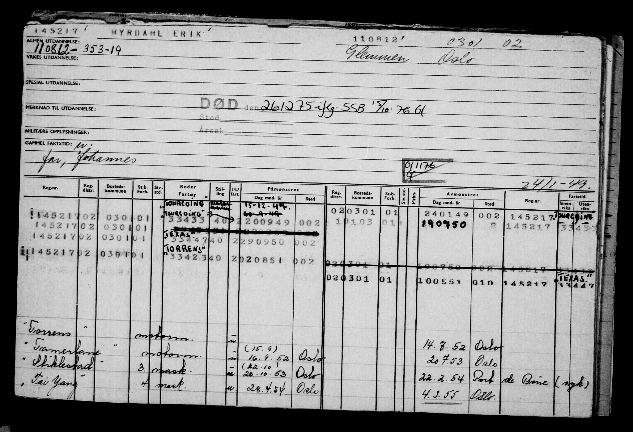 Direktoratet for sjømenn, AV/RA-S-3545/G/Gb/L0106: Hovedkort, 1912, p. 488