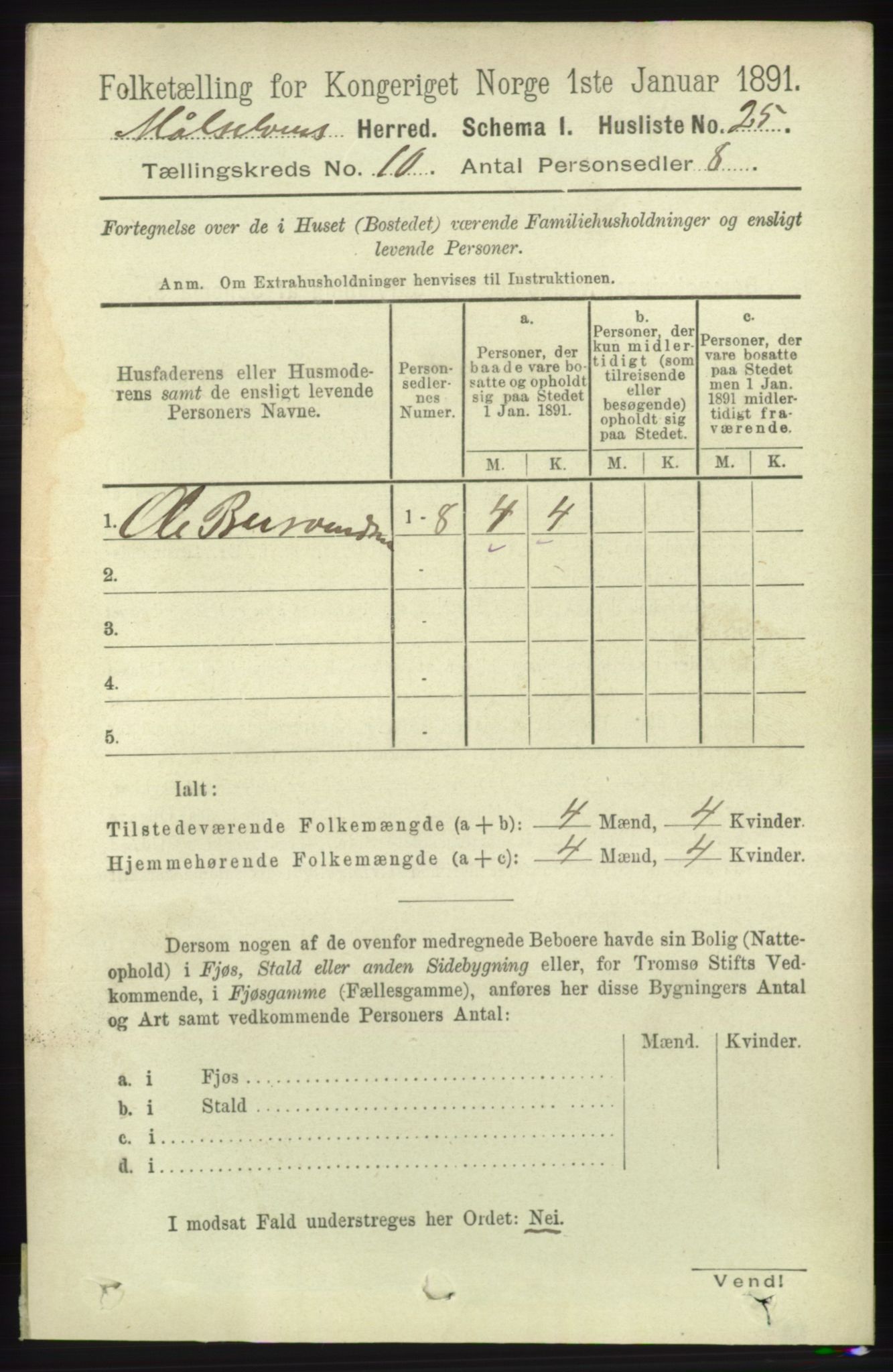 RA, 1891 census for 1924 Målselv, 1891, p. 2983
