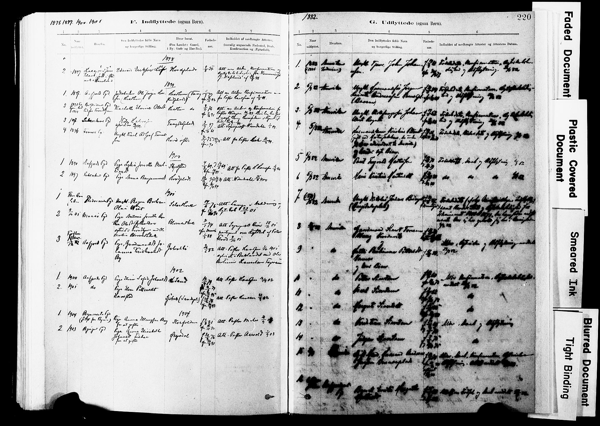 Ministerialprotokoller, klokkerbøker og fødselsregistre - Nord-Trøndelag, SAT/A-1458/744/L0420: Parish register (official) no. 744A04, 1882-1904, p. 220