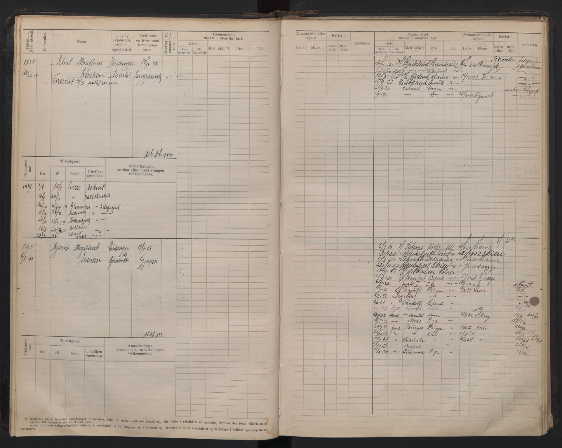 Brevik innrulleringskontor, AV/SAKO-A-833/F/Fb/L0006: Hovedrulle, 1916-1948, p. 18