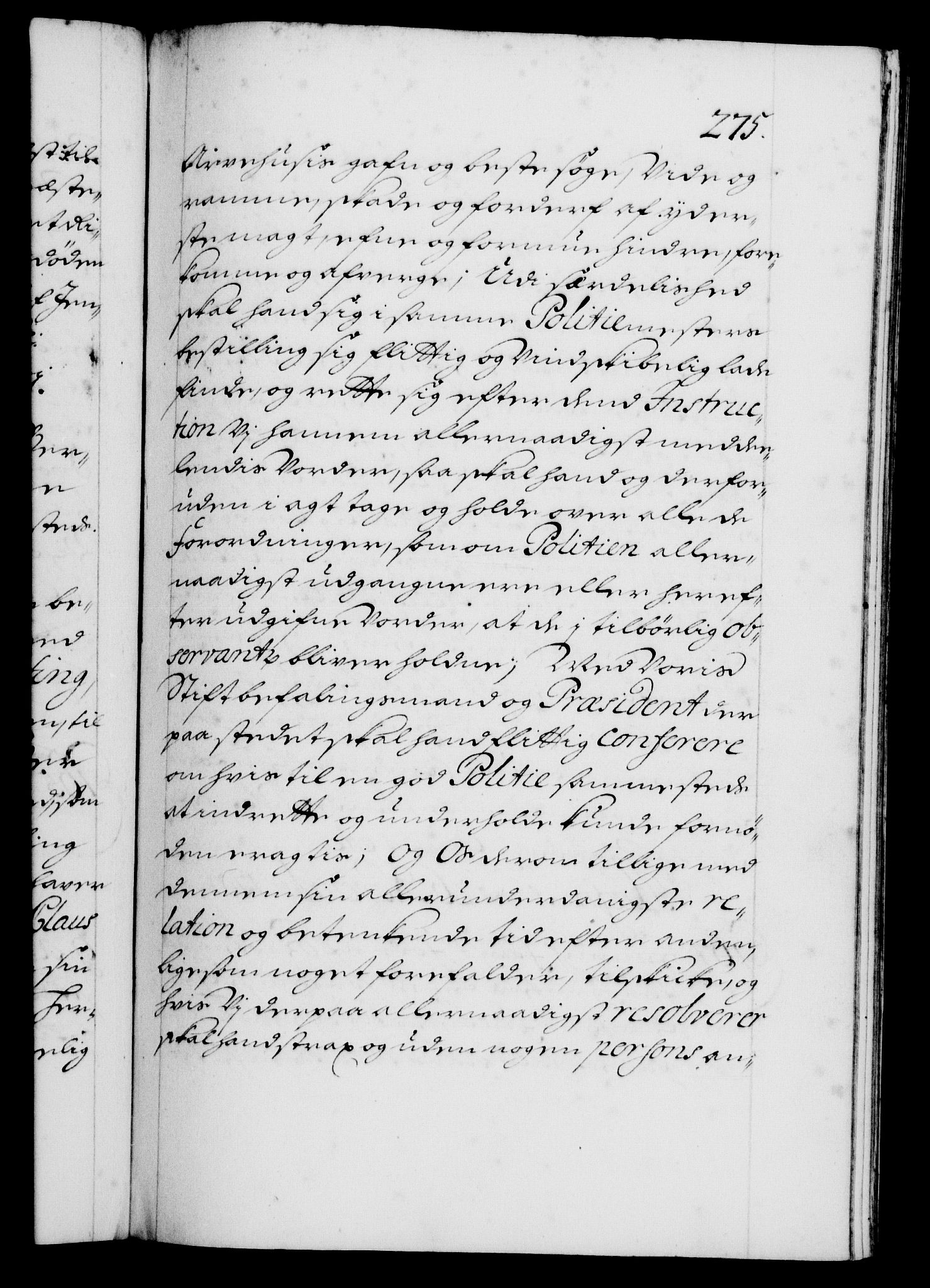 Danske Kanselli 1572-1799, RA/EA-3023/F/Fc/Fca/Fcaa/L0018: Norske registre, 1699-1703, p. 275a