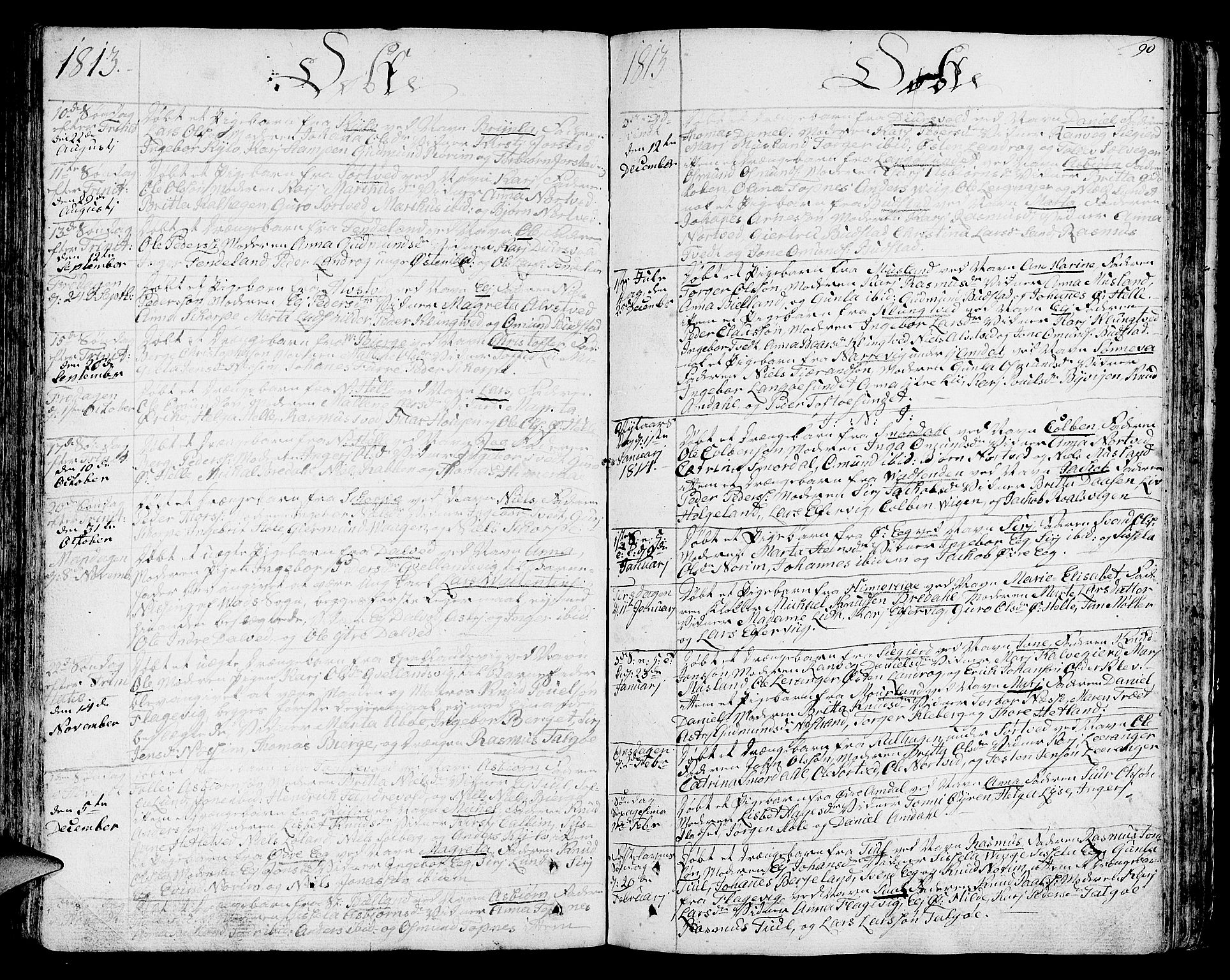 Nedstrand sokneprestkontor, SAST/A-101841/01/IV: Parish register (official) no. A 5, 1795-1816, p. 90