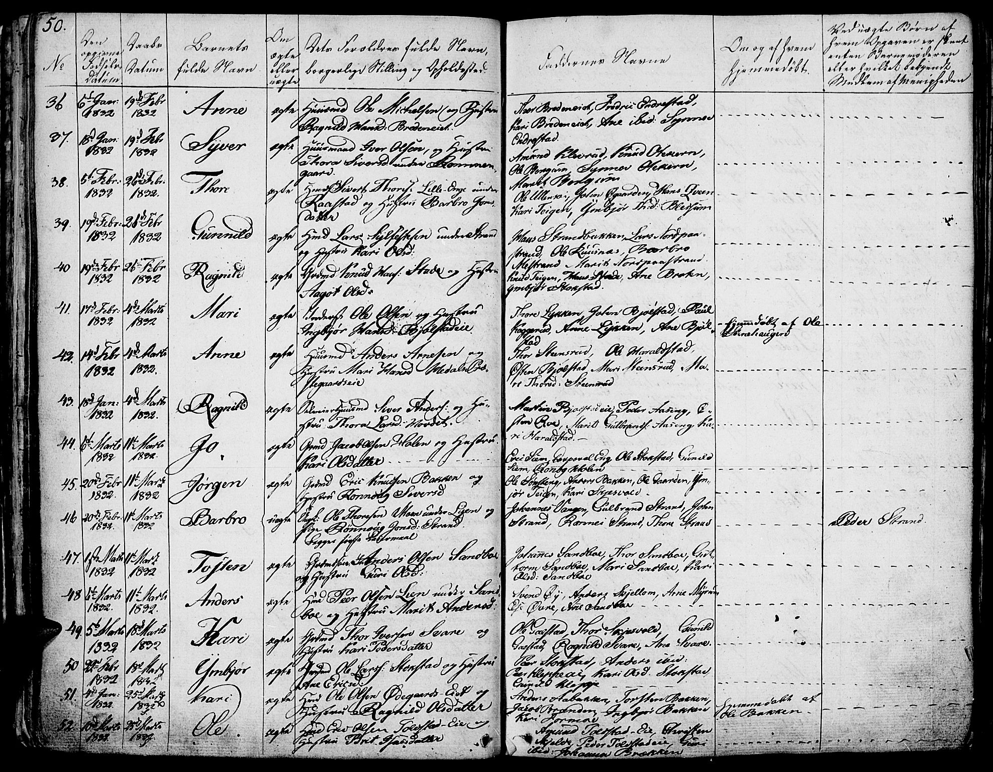 Vågå prestekontor, SAH/PREST-076/H/Ha/Haa/L0004: Parish register (official) no. 4 /1, 1827-1842, p. 50