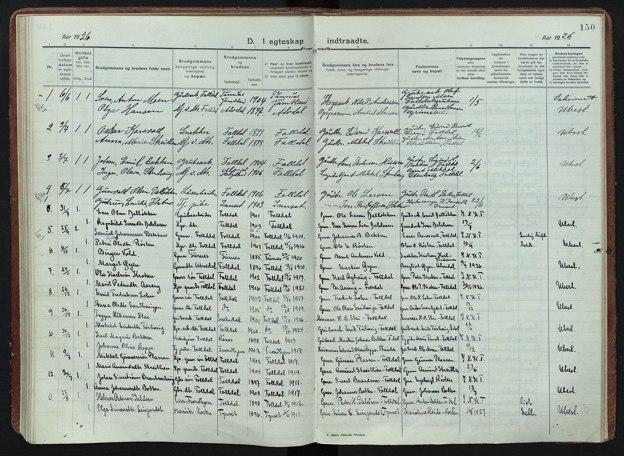 Alvdal prestekontor, AV/SAH-PREST-060/H/Ha/Haa/L0005: Parish register (official) no. 5, 1913-1930, p. 150