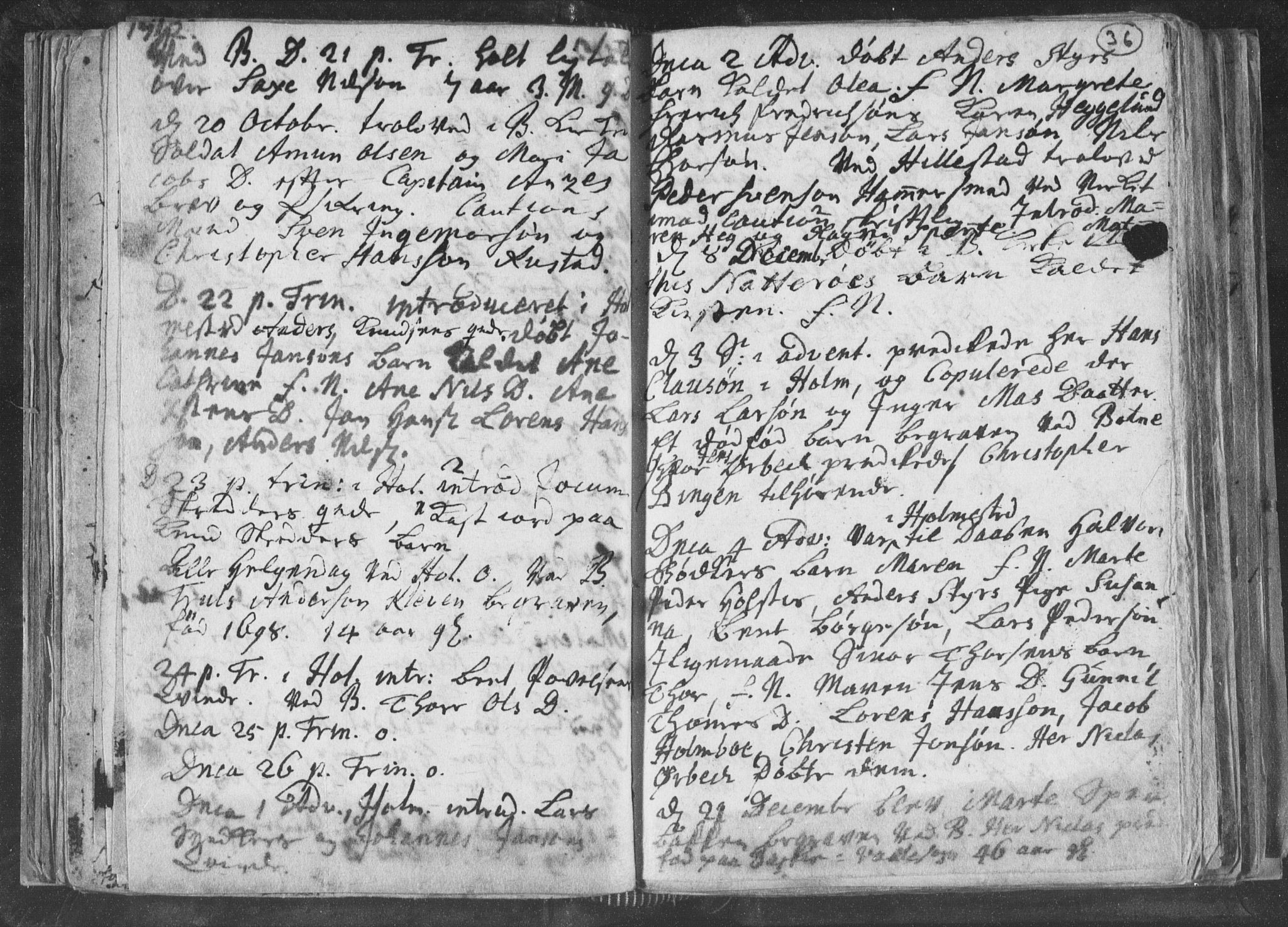 Botne kirkebøker, SAKO/A-340/F/Fa/L0001b: Parish register (official) no. I 1B, 1707-1722, p. 36