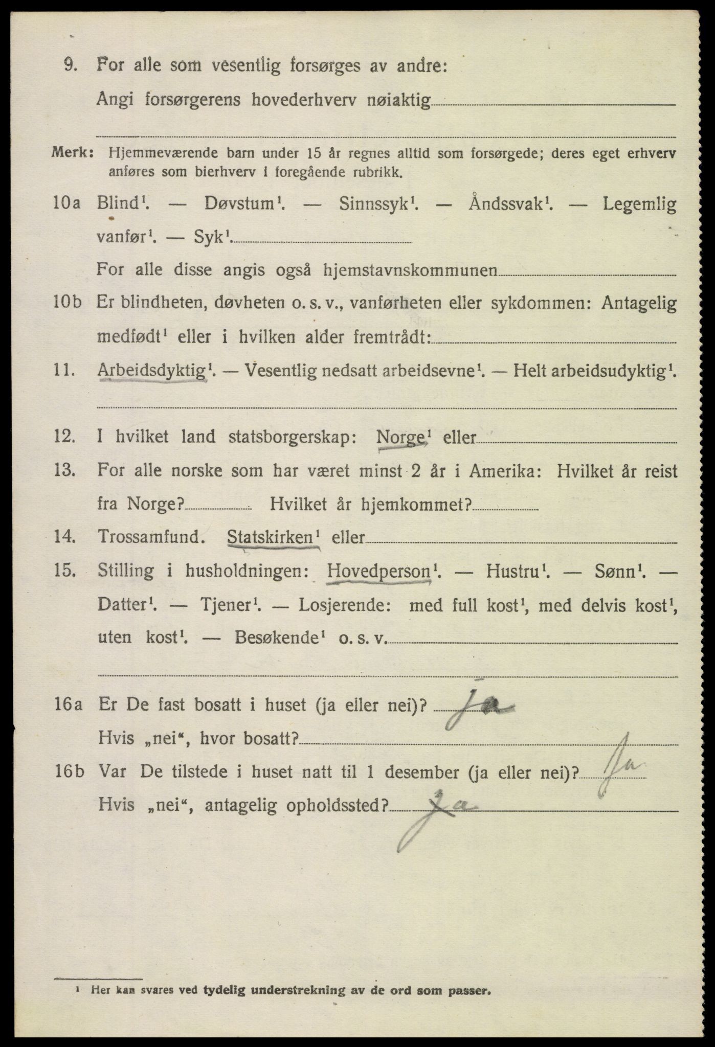 SAH, 1920 census for Torpa, 1920, p. 2960