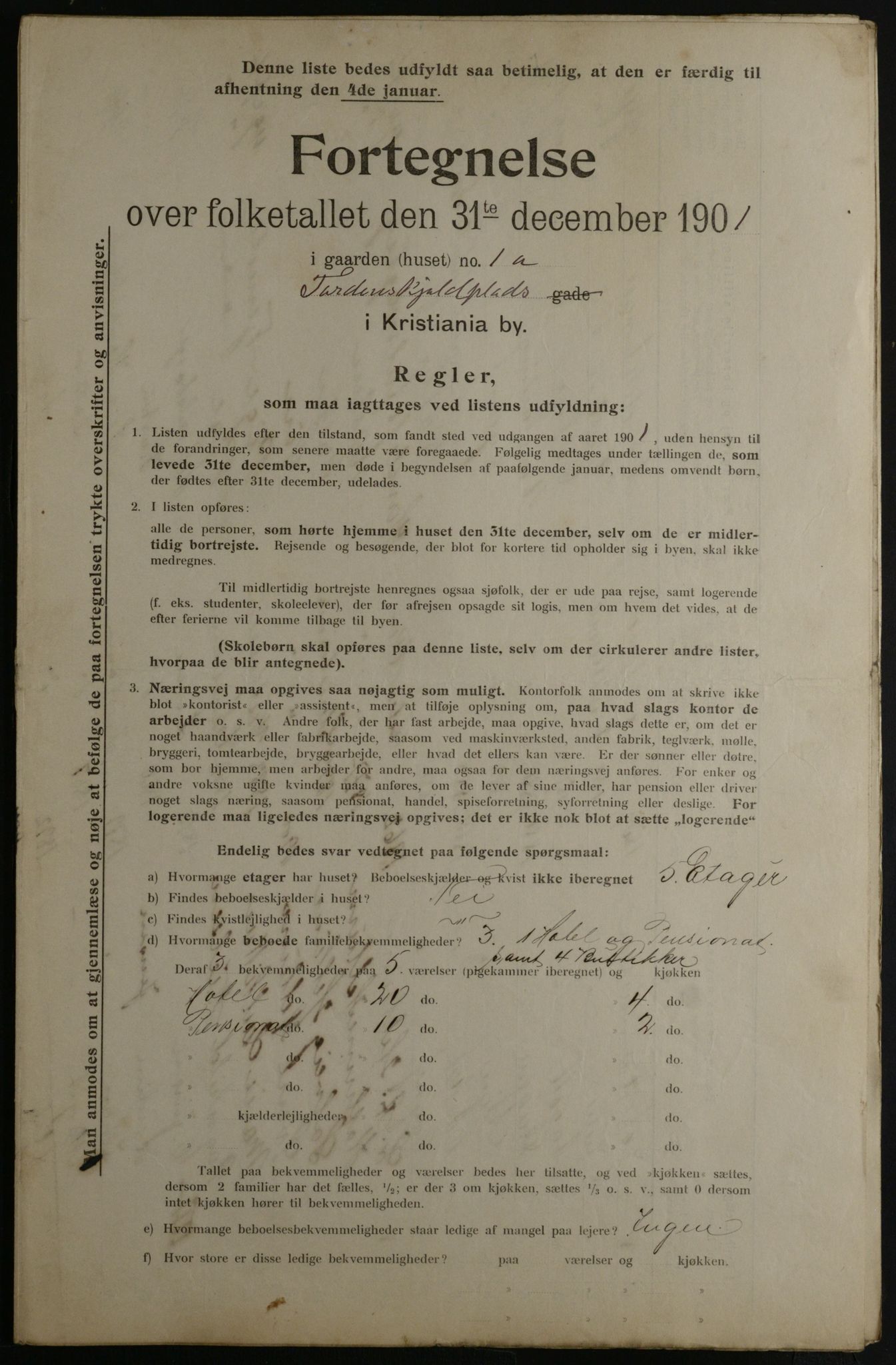 OBA, Municipal Census 1901 for Kristiania, 1901, p. 17486