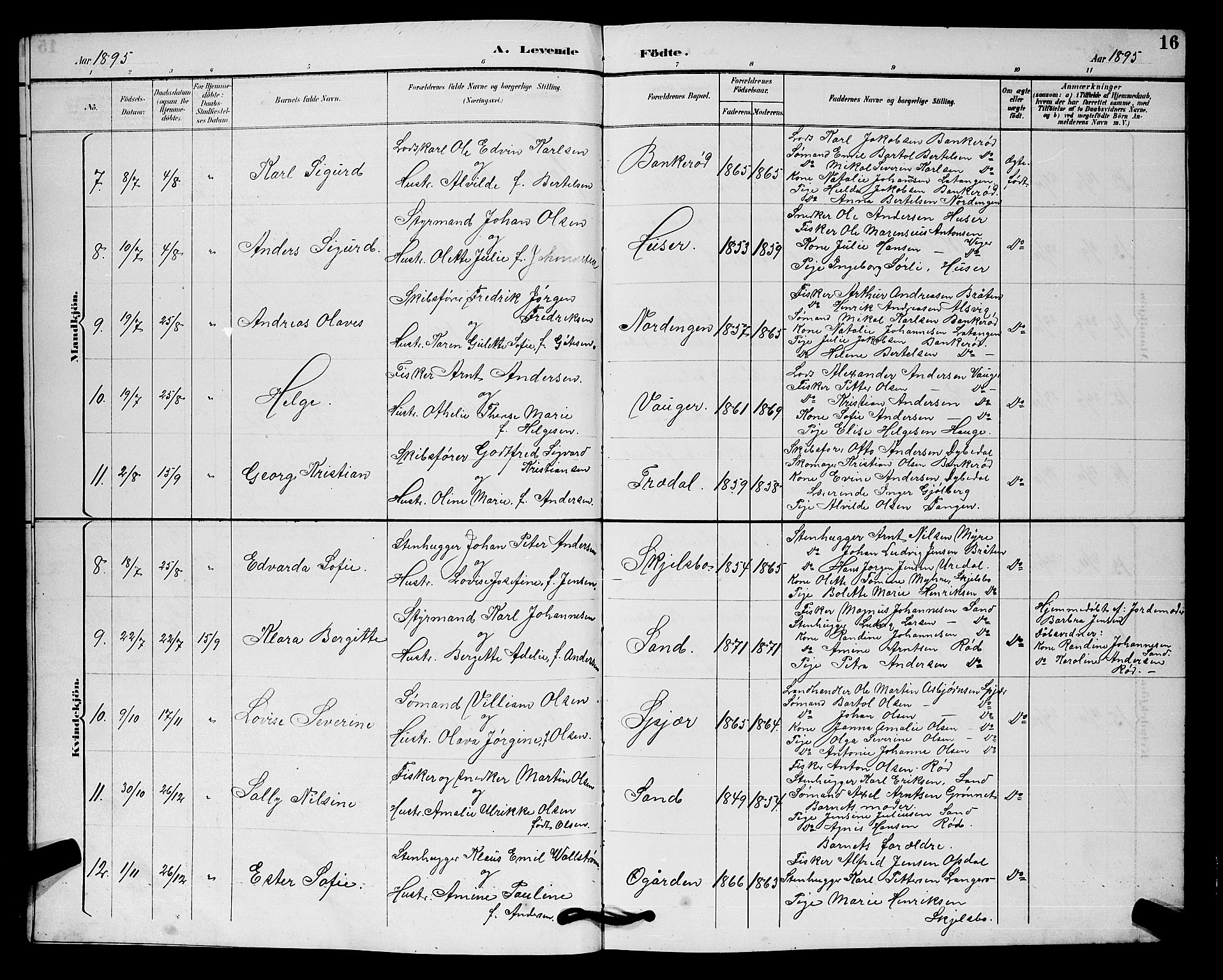 Hvaler prestekontor Kirkebøker, AV/SAO-A-2001/G/Gb/L0001: Parish register (copy) no. II 1, 1892-1904, p. 16