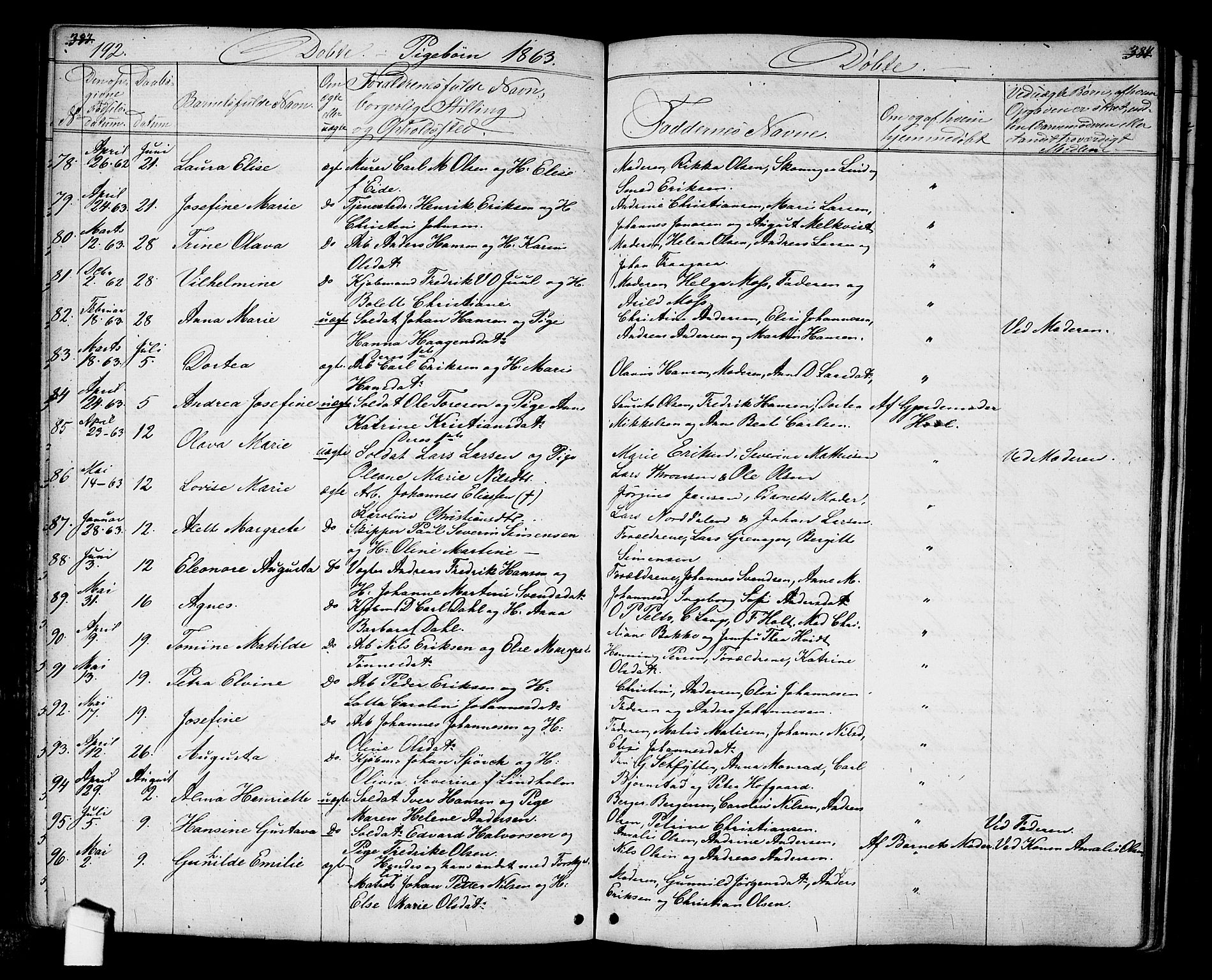 Halden prestekontor Kirkebøker, SAO/A-10909/G/Ga/L0005a: Parish register (copy) no. 5A, 1855-1864, p. 192
