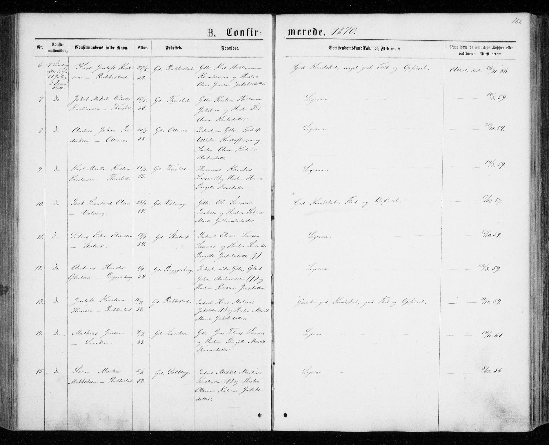 Tranøy sokneprestkontor, SATØ/S-1313/I/Ia/Iaa/L0008kirke: Parish register (official) no. 8, 1867-1877, p. 162