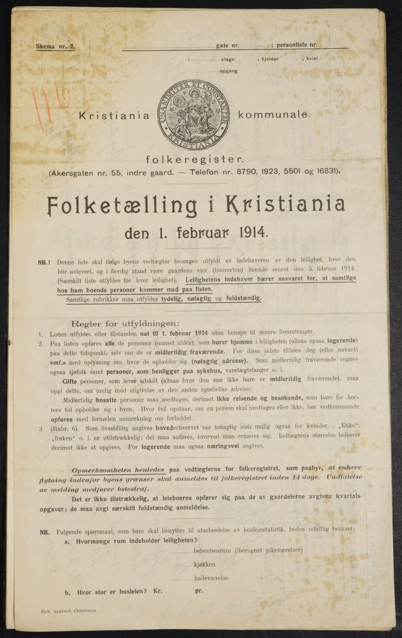 OBA, Municipal Census 1914 for Kristiania, 1914, p. 95335