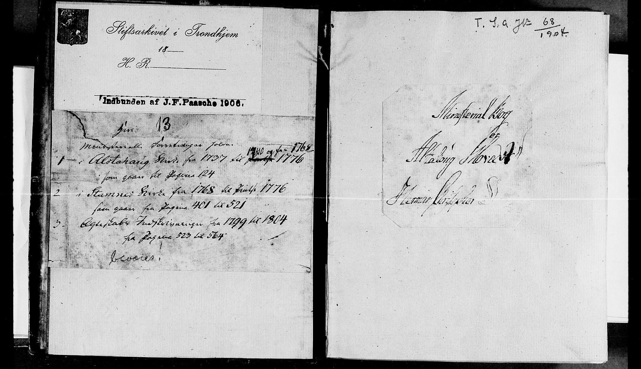 Ministerialprotokoller, klokkerbøker og fødselsregistre - Nordland, SAT/A-1459/830/L0436: Parish register (official) no. 830A05 /1, 1737-1804