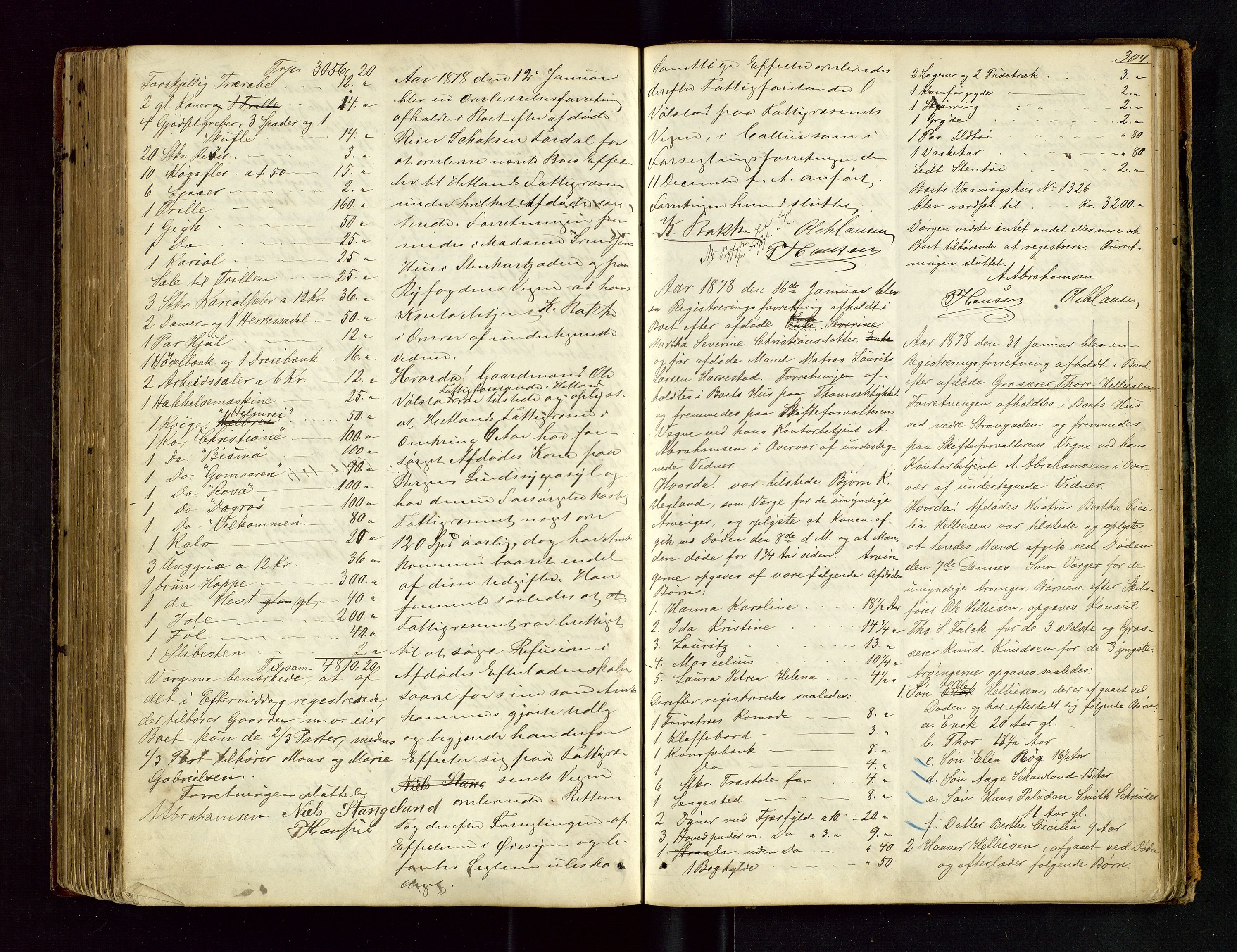 Stavanger byfogd, AV/SAST-A-101408/001/5/50/503BA/L0003: Registreringsprotokoll, 1864-1882, p. 304