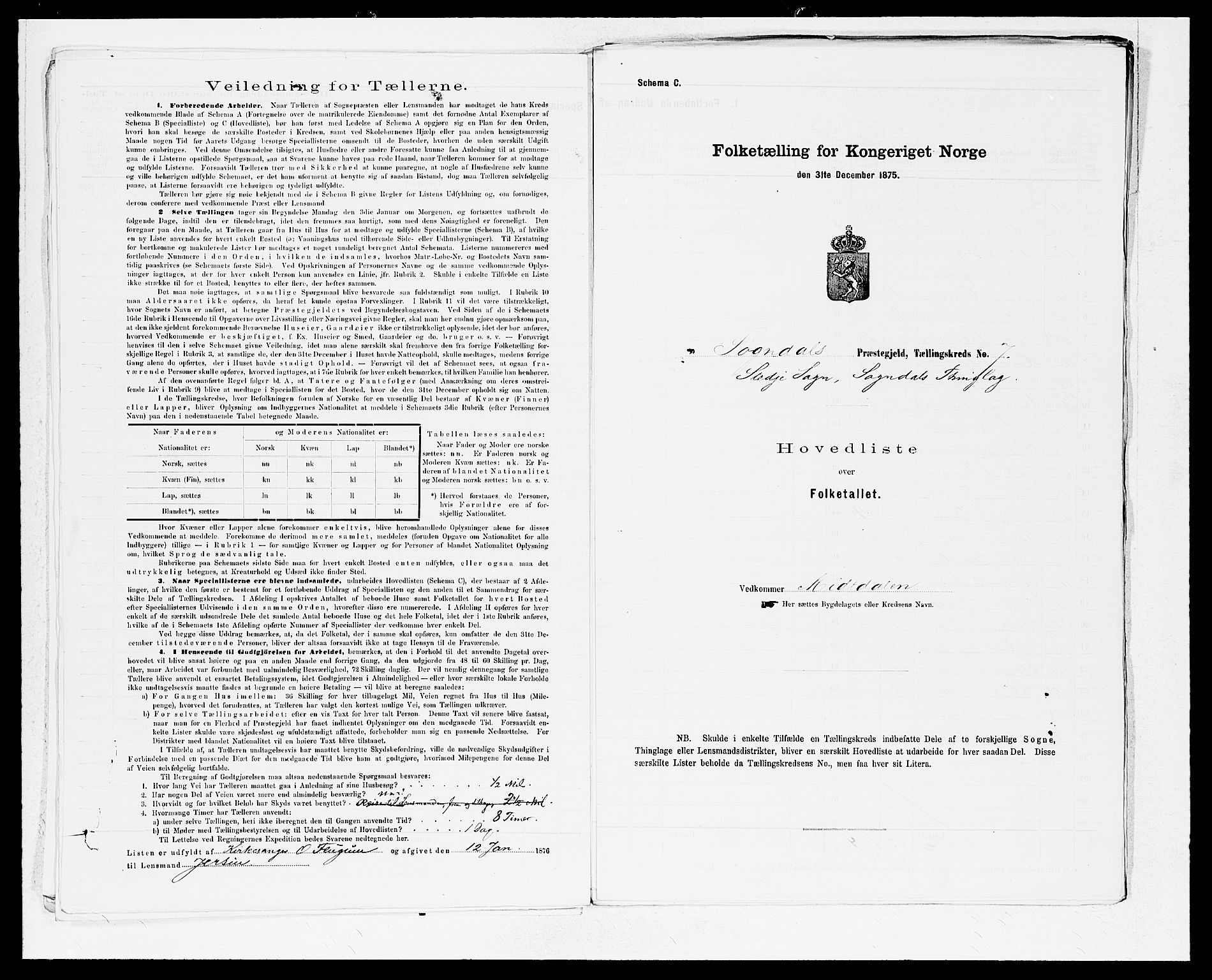 SAB, 1875 census for 1420P Sogndal, 1875, p. 18