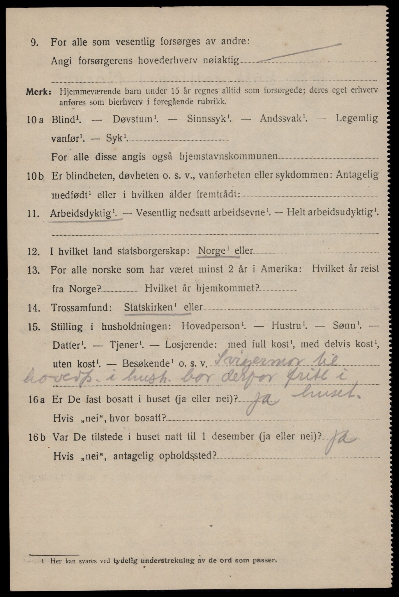 SAST, 1920 census for Sandnes, 1920, p. 4105