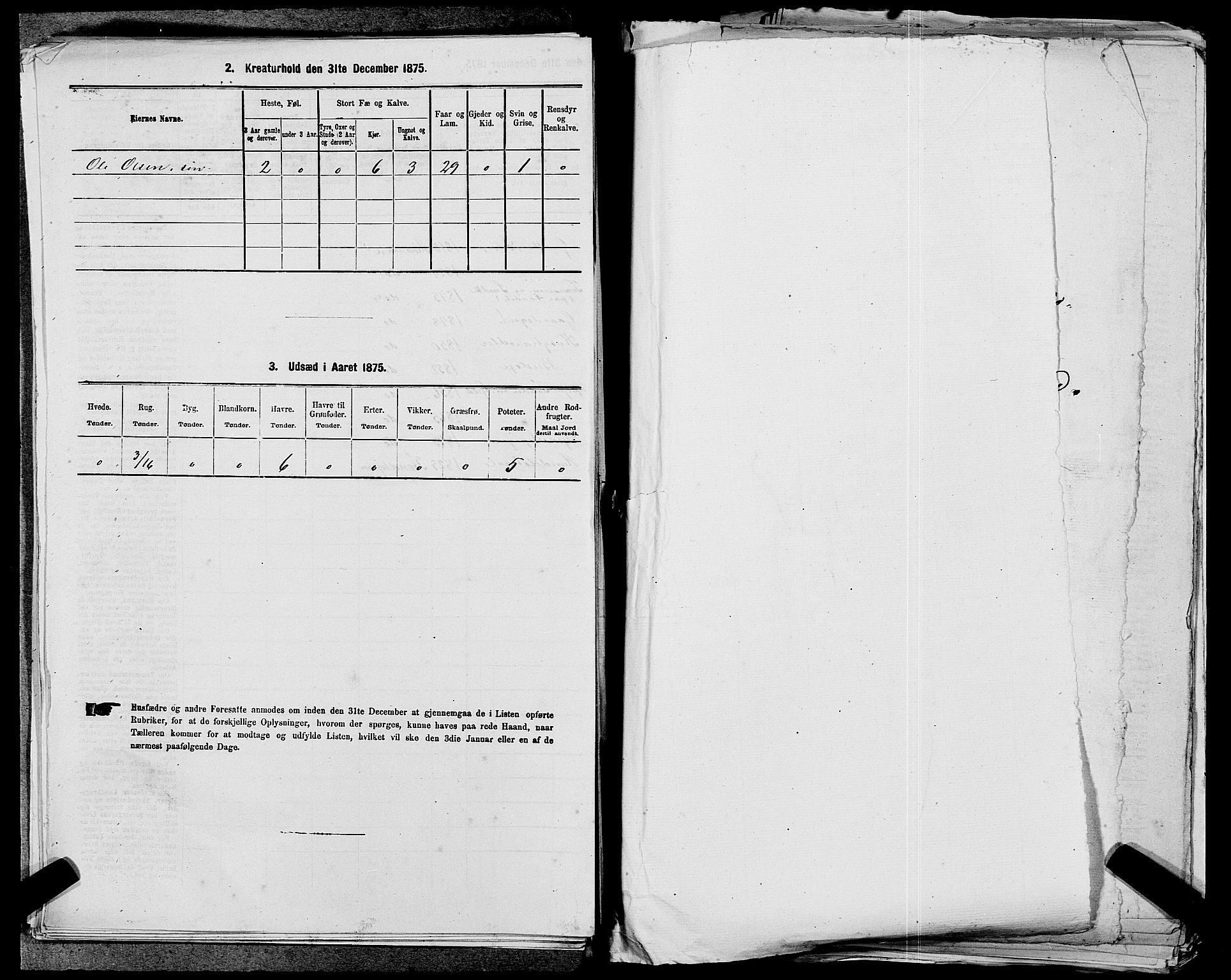 SAST, 1875 census for 1139P Nedstrand, 1875, p. 333