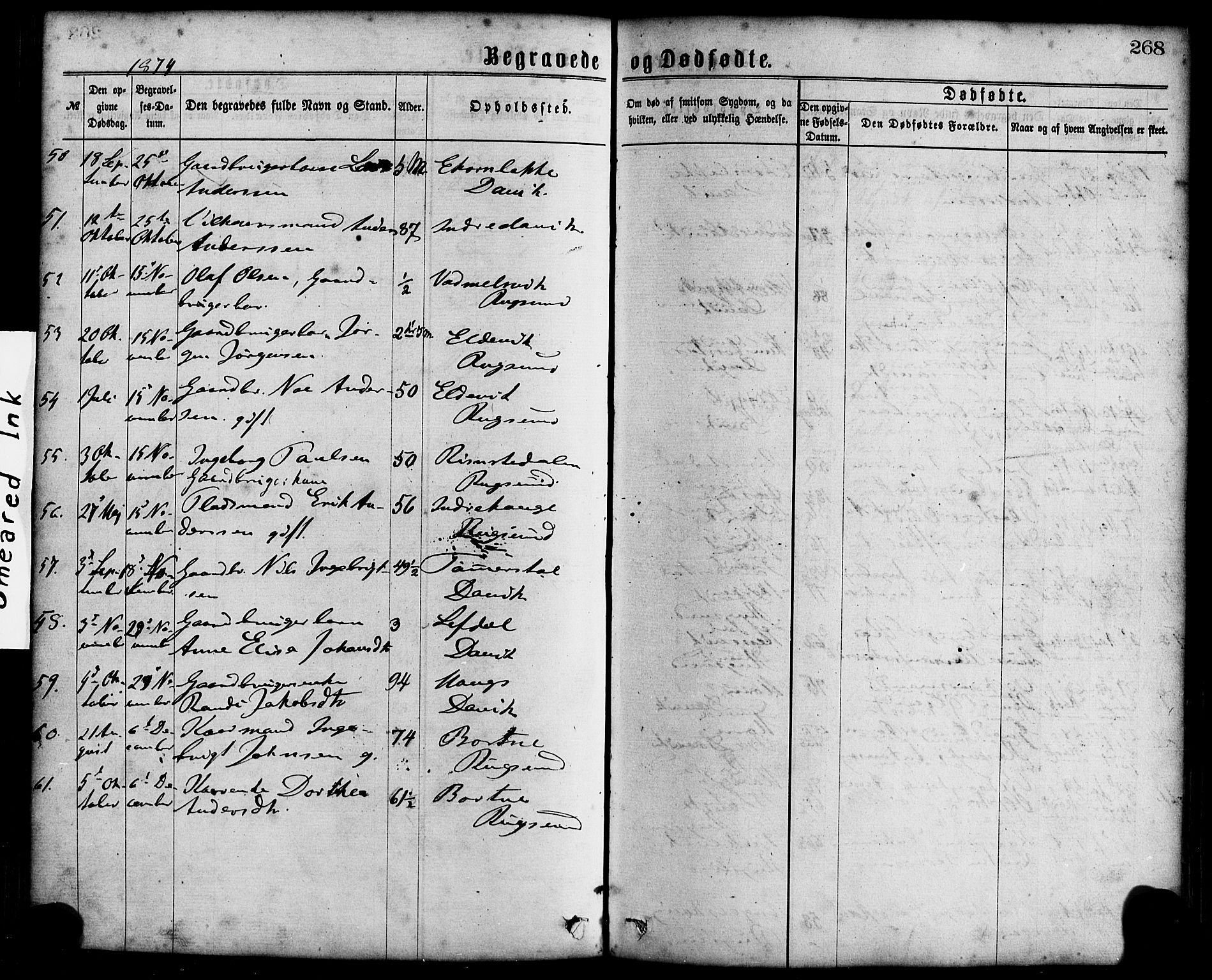 Davik sokneprestembete, AV/SAB-A-79701/H/Haa/Haaa/L0006: Parish register (official) no. A 6, 1867-1881, p. 268