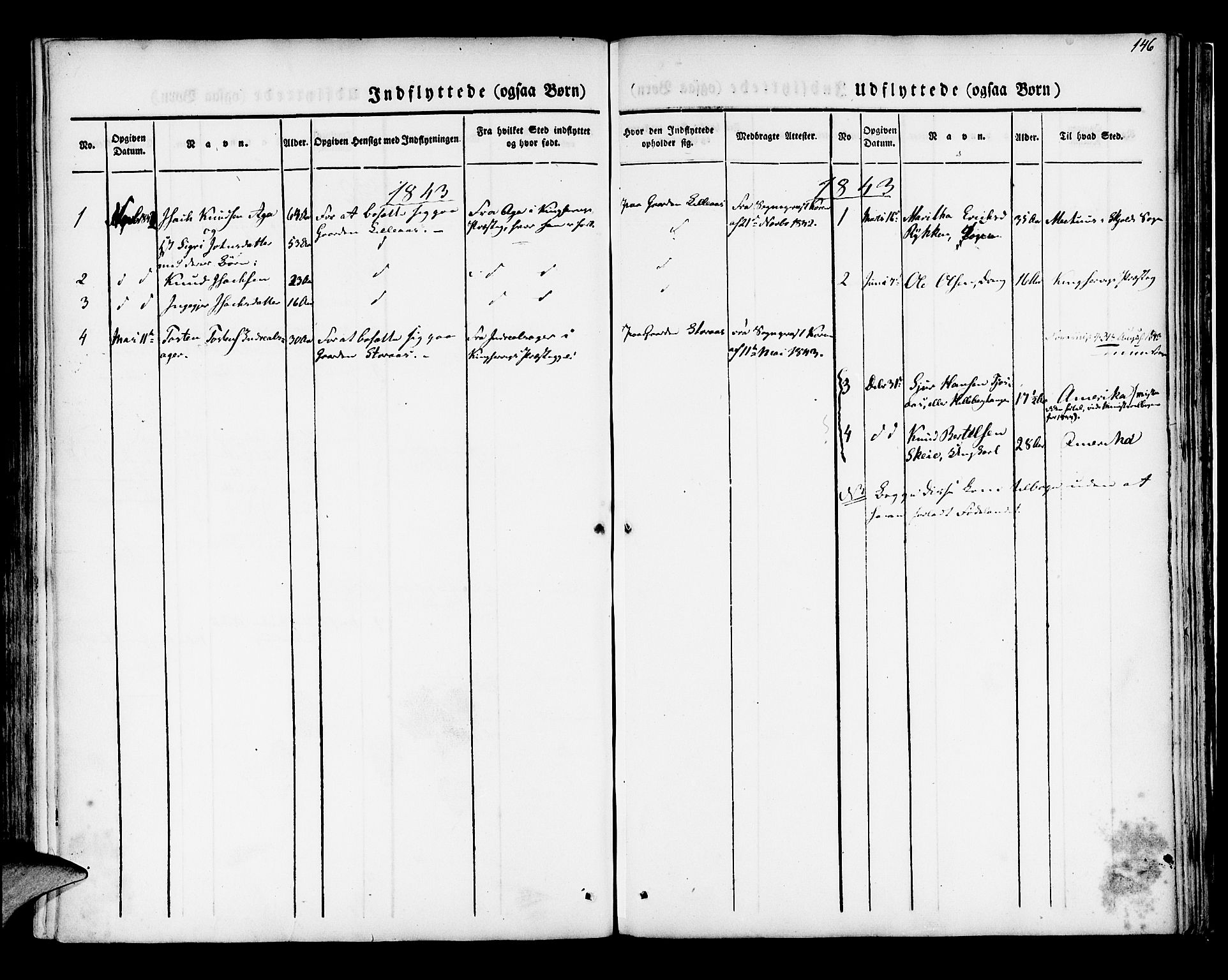 Kvam sokneprestembete, SAB/A-76201/H/Haa: Parish register (official) no. A 7, 1832-1843, p. 146