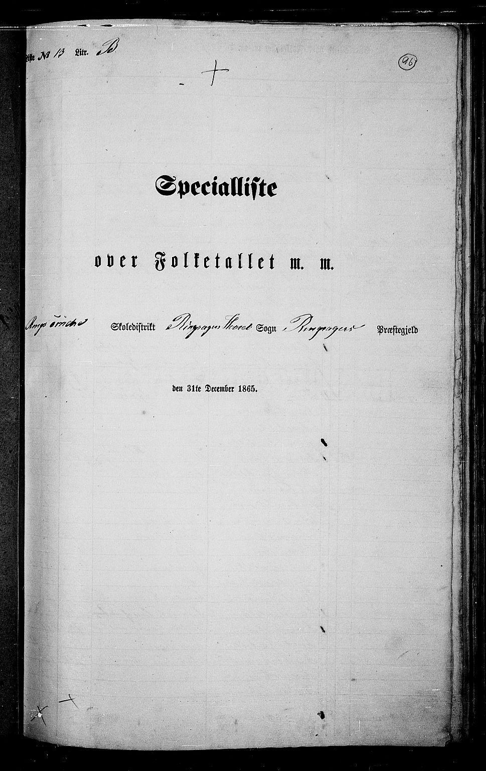 RA, 1865 census for Ringsaker, 1865, p. 345