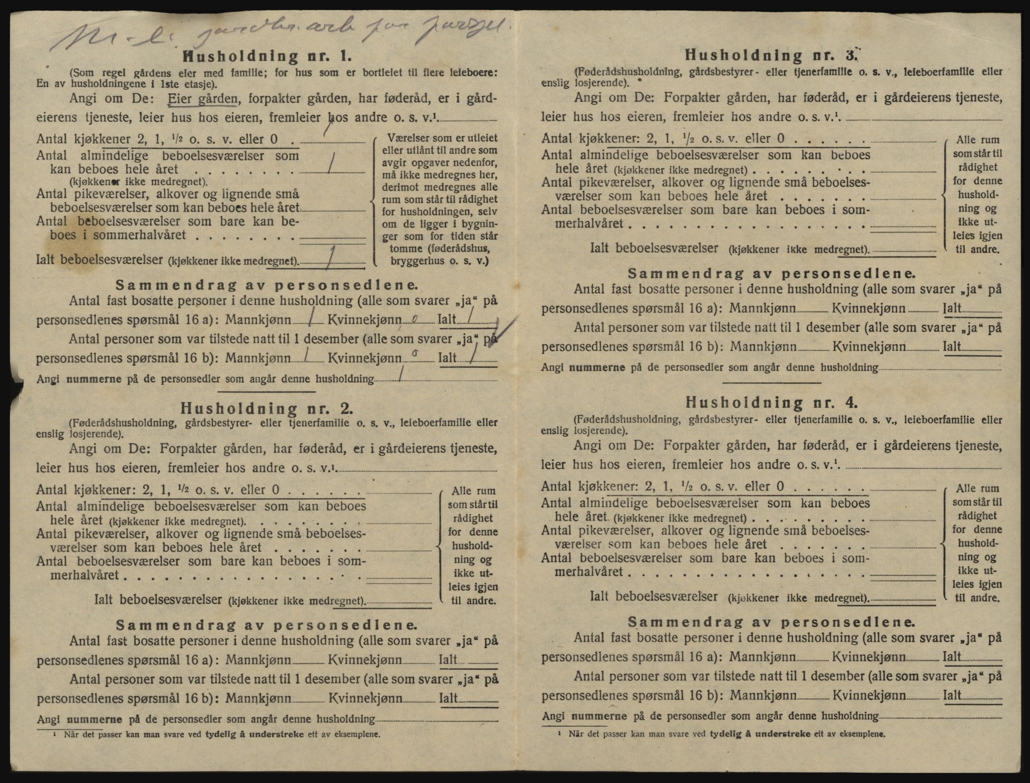 SAO, 1920 census for Glemmen, 1920, p. 440