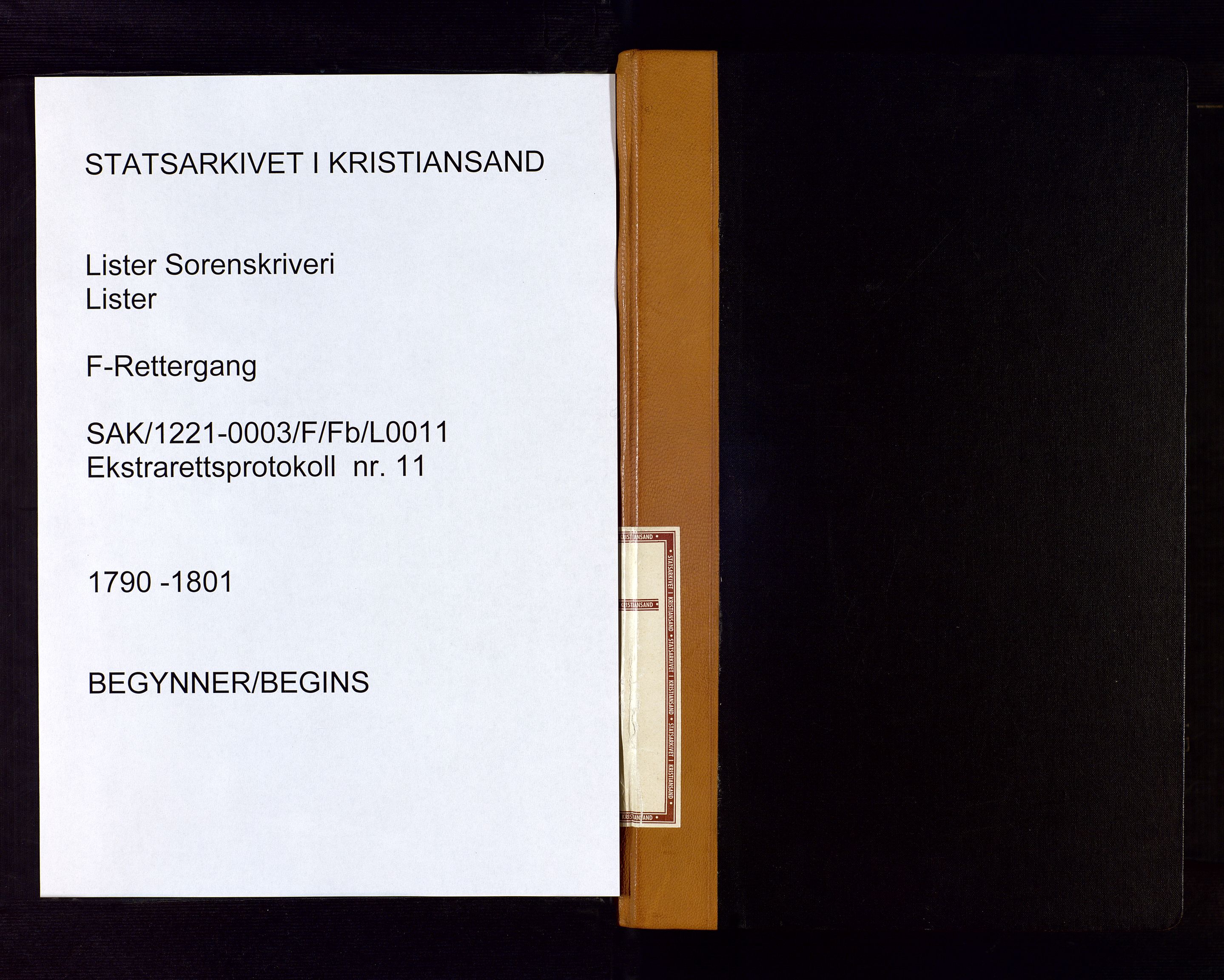 Lister sorenskriveri, AV/SAK-1221-0003/F/Fb/L0011: Ekstrarettsprotokoll med register nr 11, 1790-1801