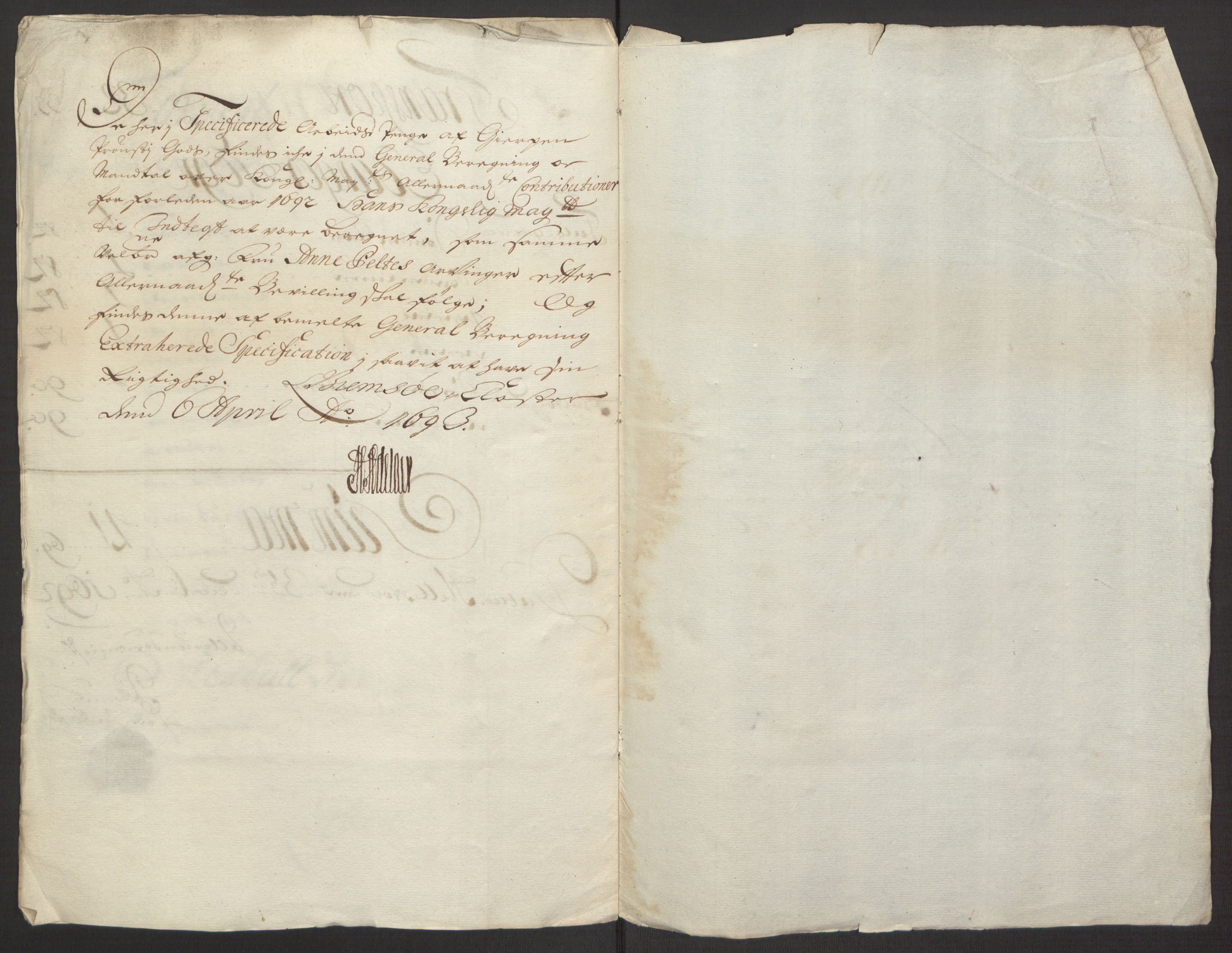 Rentekammeret inntil 1814, Reviderte regnskaper, Fogderegnskap, AV/RA-EA-4092/R34/L2052: Fogderegnskap Bamble, 1692-1693, p. 282