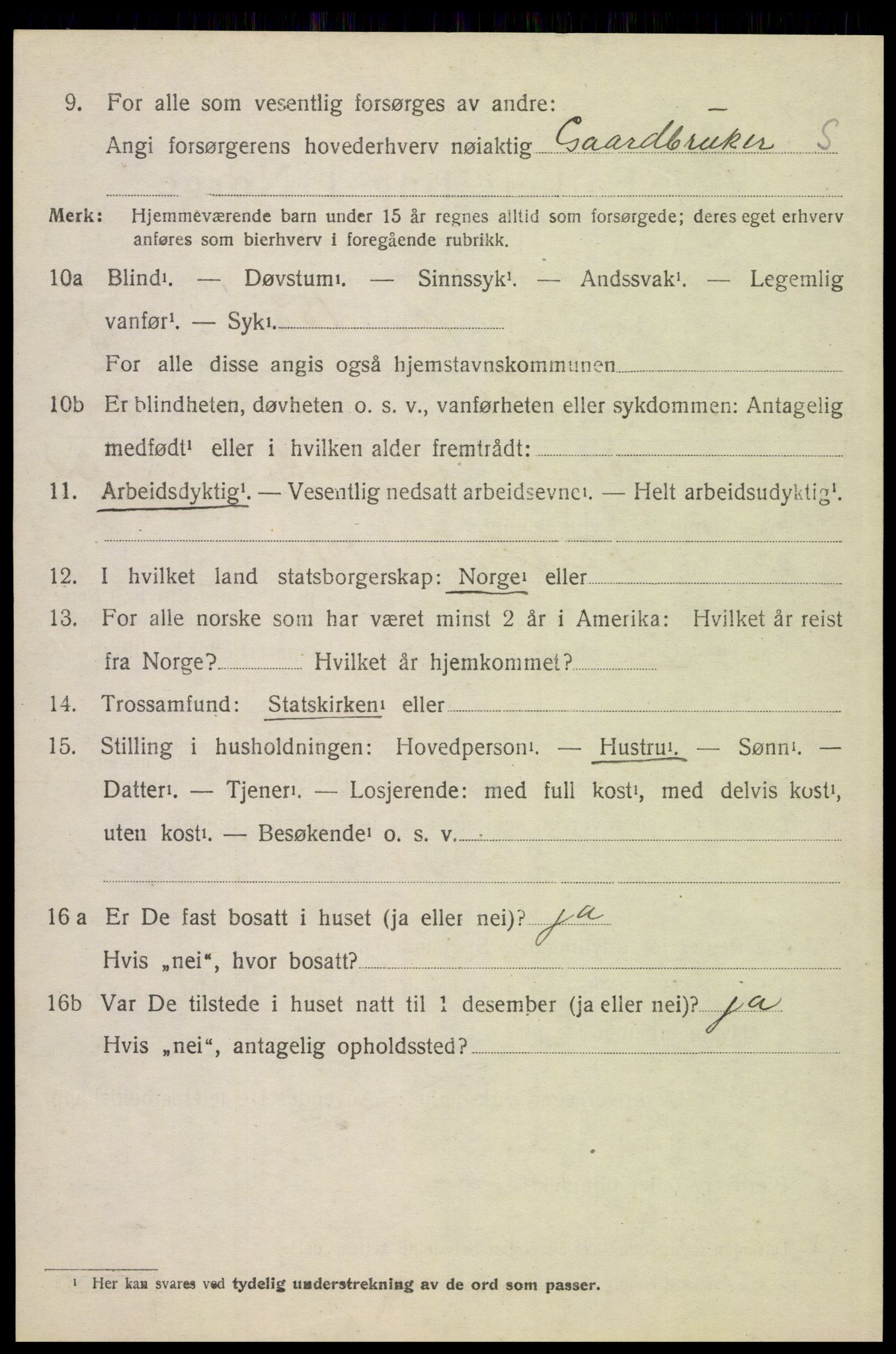 SAH, 1920 census for Sollia, 1920, p. 606
