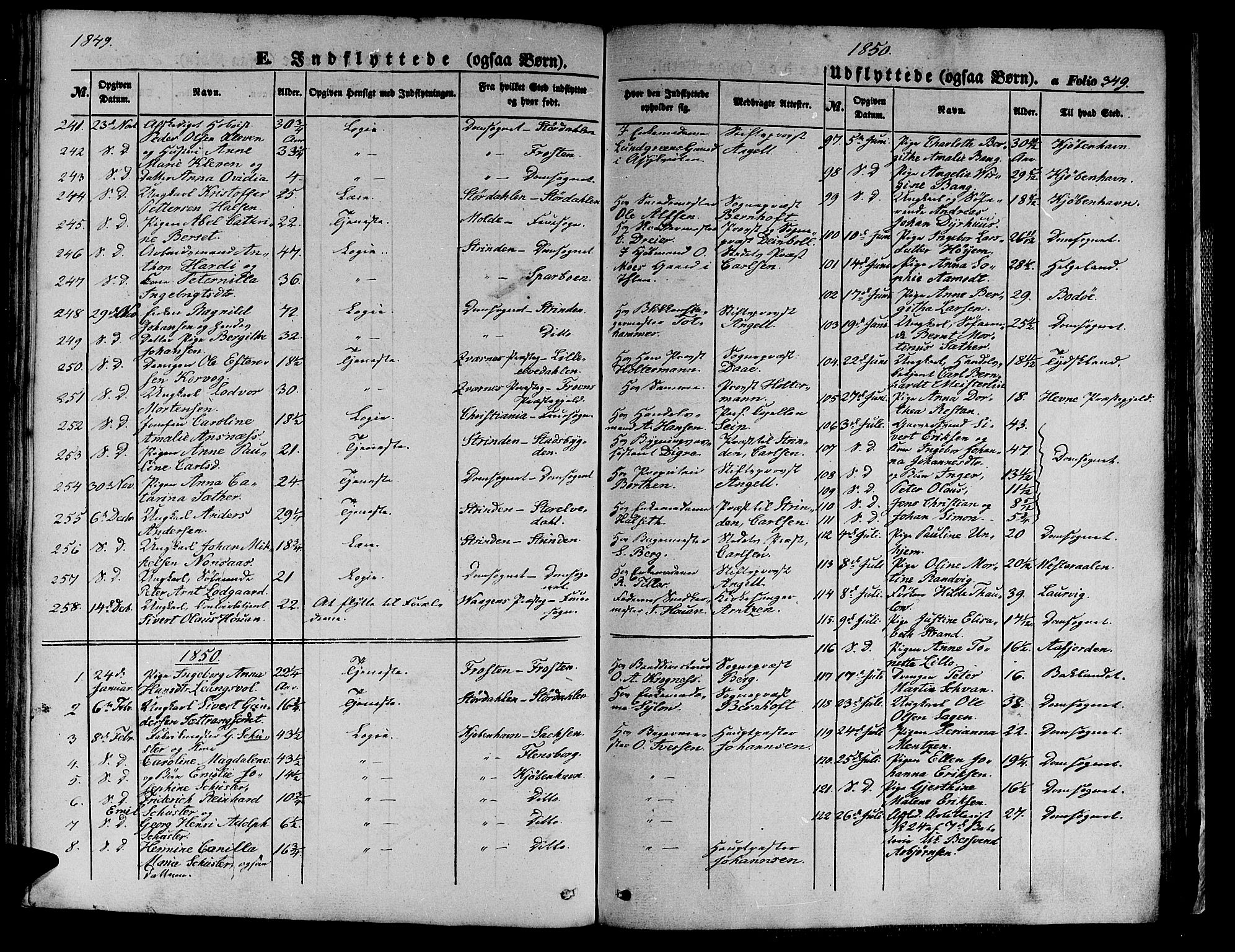 Ministerialprotokoller, klokkerbøker og fødselsregistre - Sør-Trøndelag, SAT/A-1456/602/L0137: Parish register (copy) no. 602C05, 1846-1856, p. 349