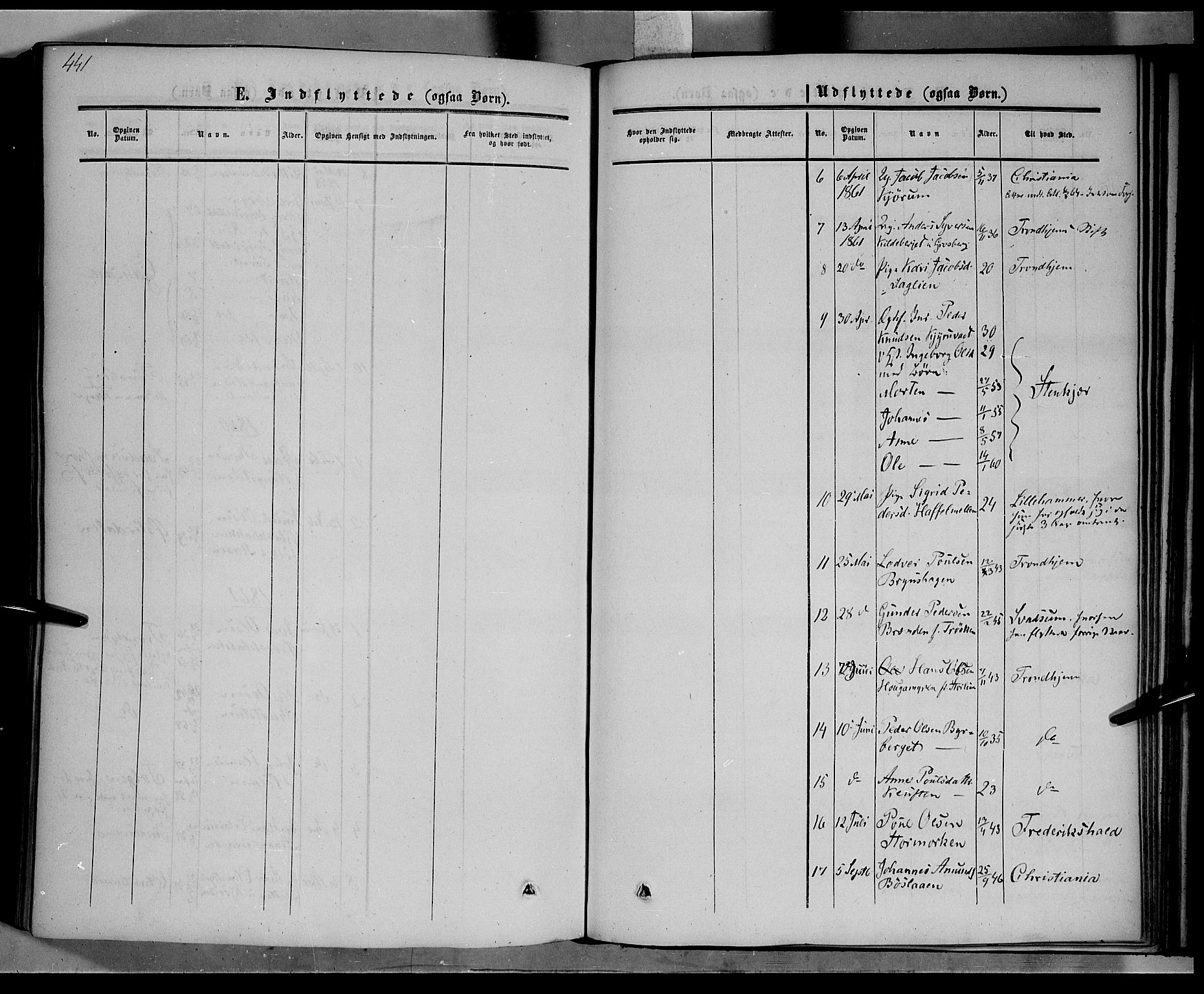 Nord-Fron prestekontor, SAH/PREST-080/H/Ha/Haa/L0001: Parish register (official) no. 1, 1851-1864, p. 441