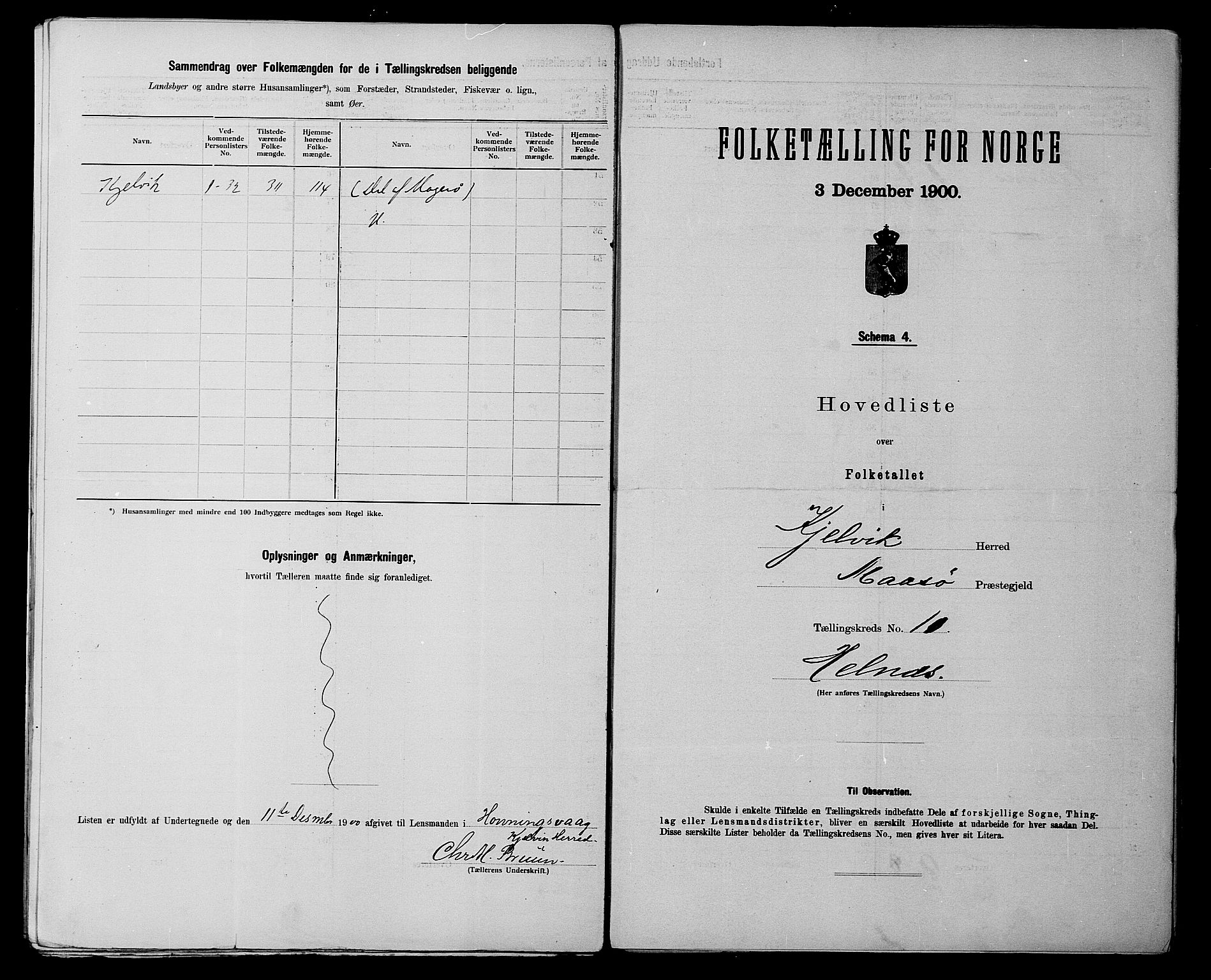 SATØ, 1900 census for Kjelvik, 1900, p. 22