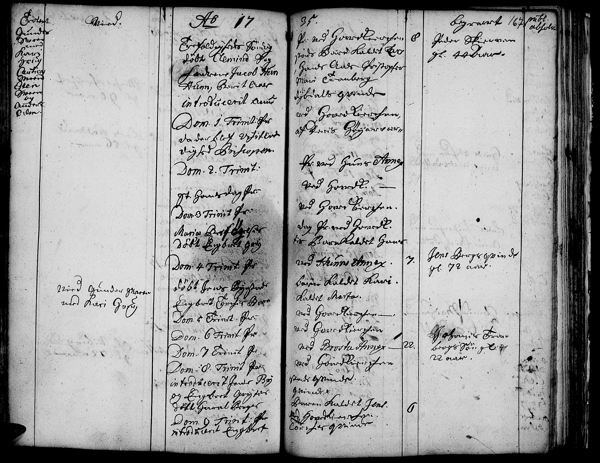 Vardal prestekontor, AV/SAH-PREST-100/H/Ha/Haa/L0001: Parish register (official) no. 1, 1706-1748, p. 167