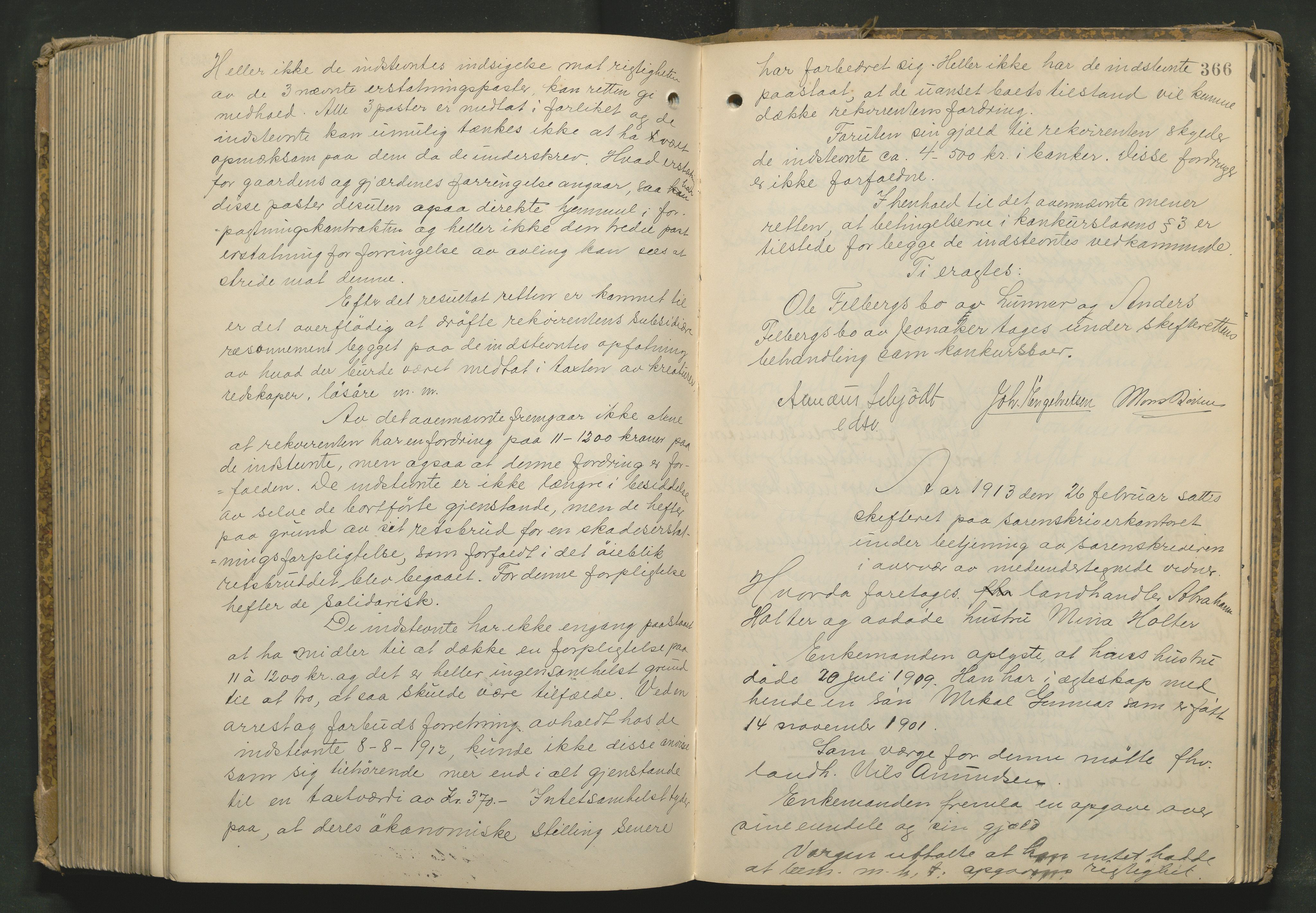 Hadeland og Land tingrett, AV/SAH-TING-010/J/Jc/L0005: Skifteforhandlingsprotokoll, 1893-1916, p. 365b-366a