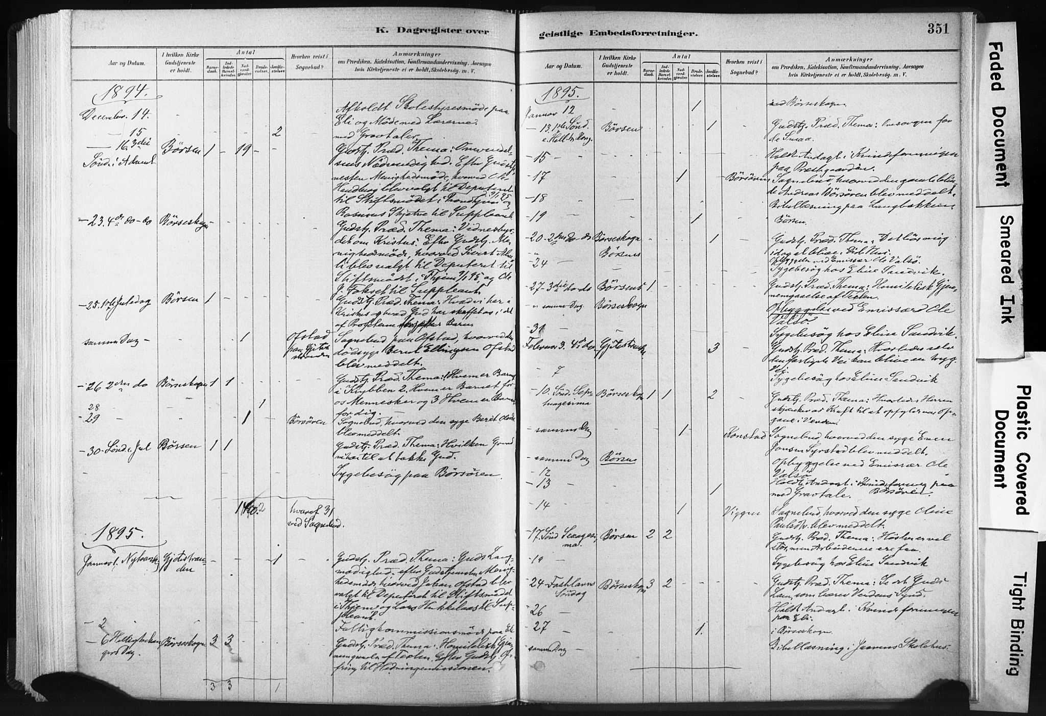 Ministerialprotokoller, klokkerbøker og fødselsregistre - Sør-Trøndelag, SAT/A-1456/665/L0773: Parish register (official) no. 665A08, 1879-1905, p. 351
