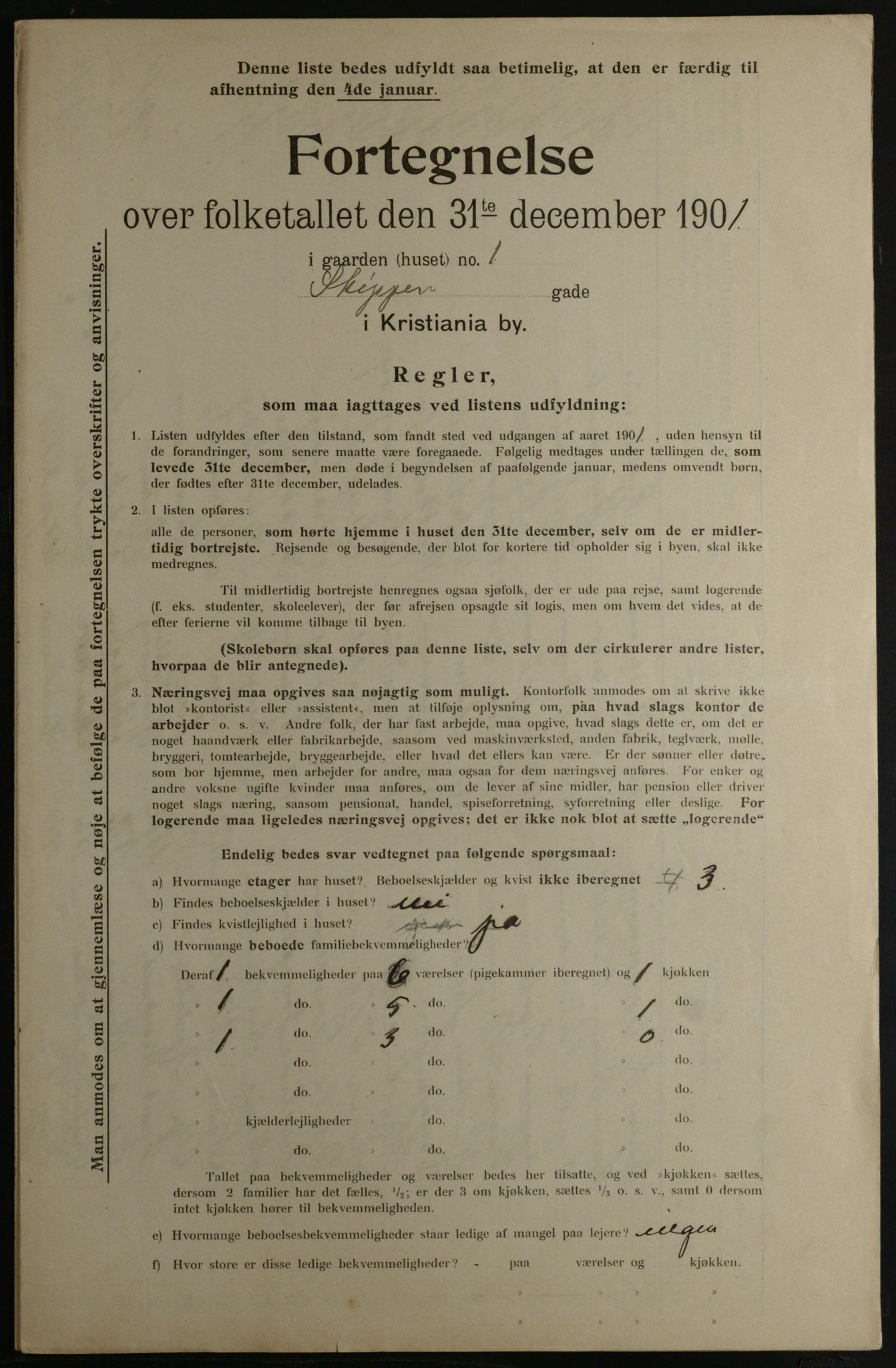 OBA, Municipal Census 1901 for Kristiania, 1901, p. 14699