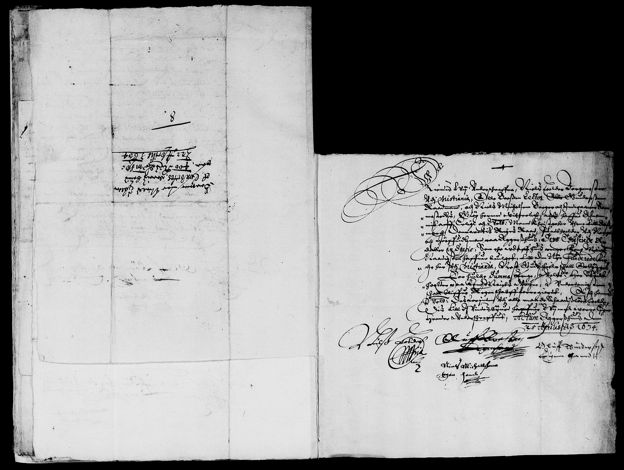 Rentekammeret inntil 1814, Reviderte regnskaper, Lensregnskaper, AV/RA-EA-5023/R/Rb/Rba/L0117: Akershus len, 1632-1634