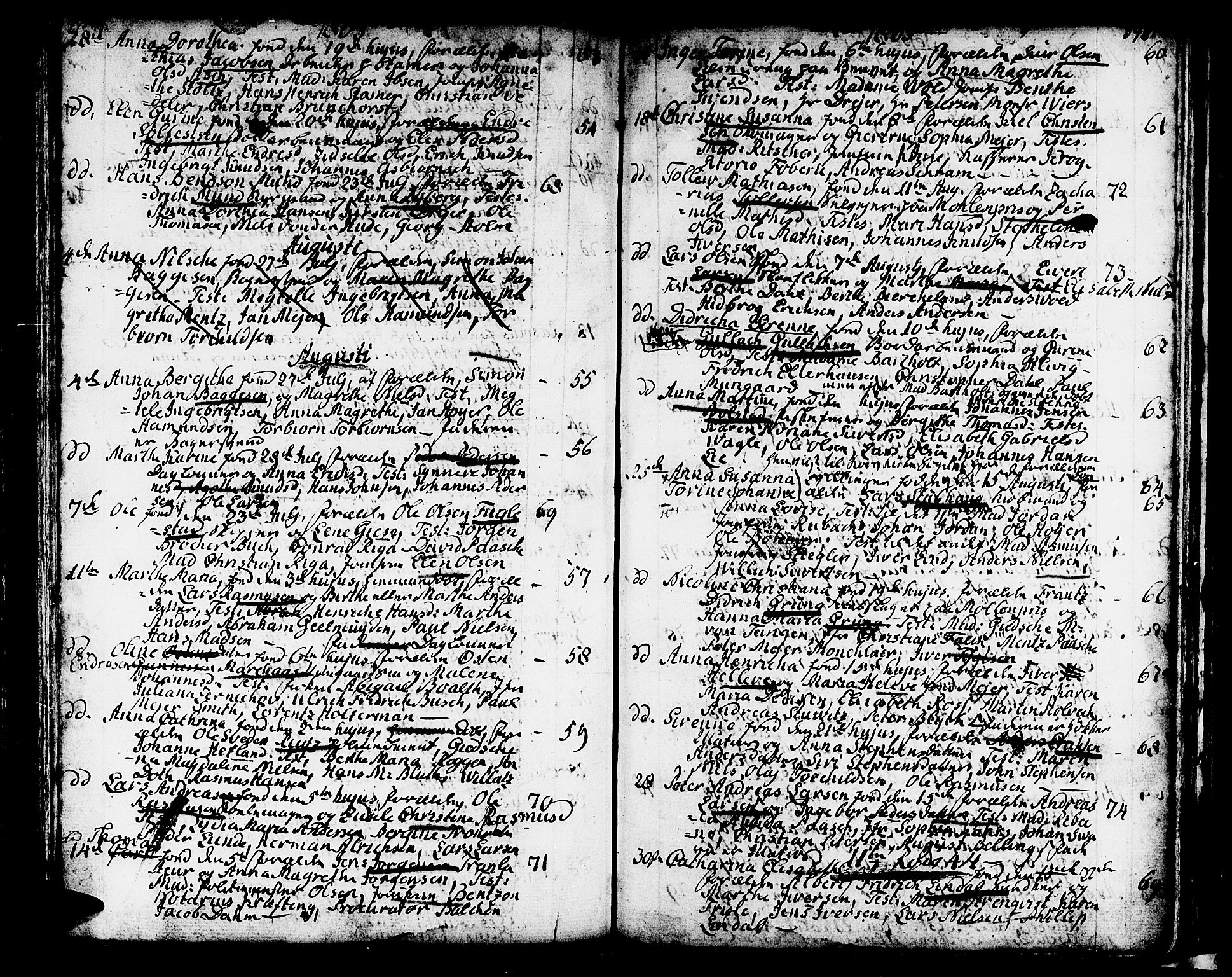 Domkirken sokneprestembete, SAB/A-74801/H/Haa/L0004: Parish register (official) no. A 4, 1763-1820, p. 345-346